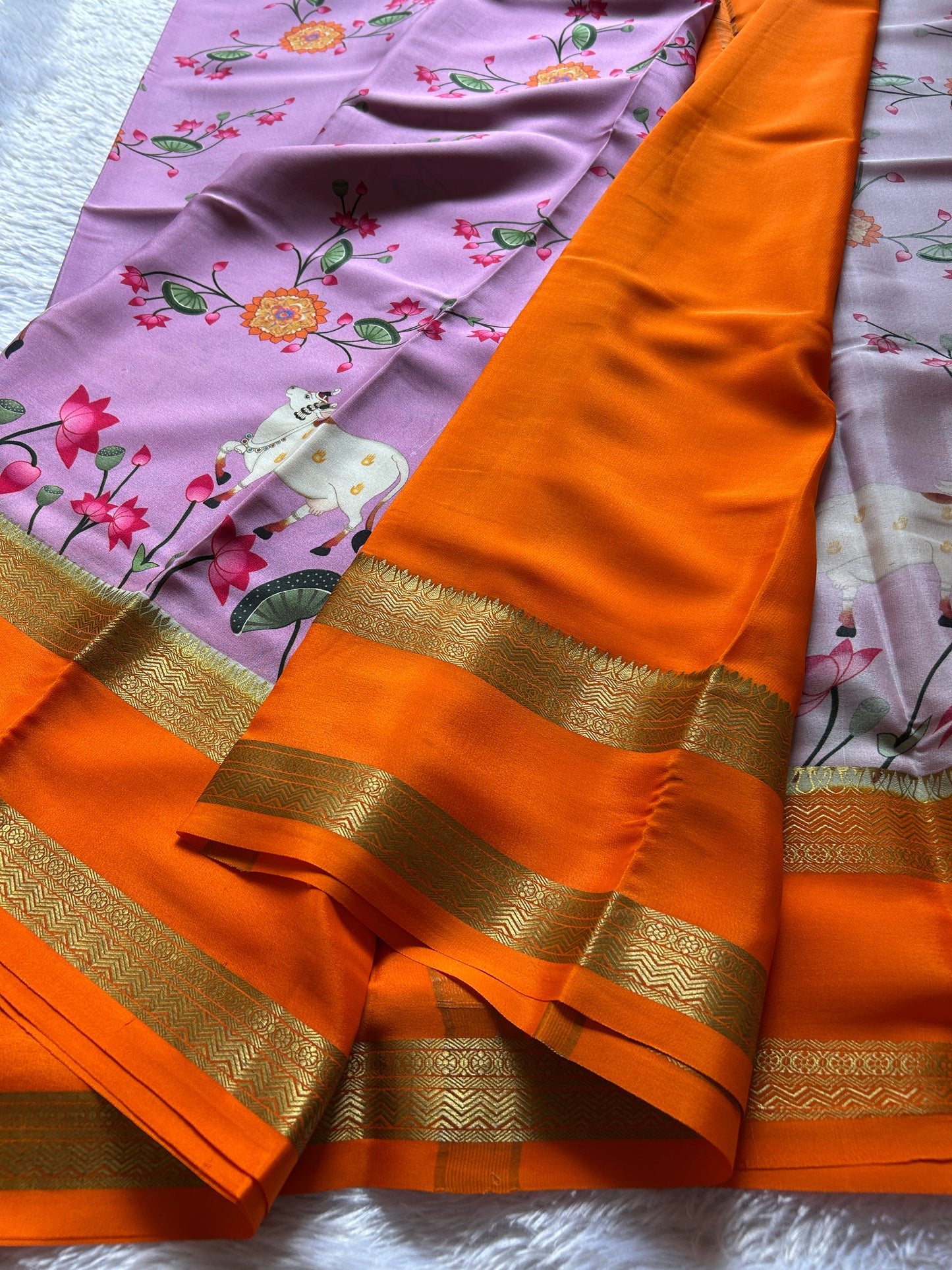 Kasturi : Lavendar-Orange