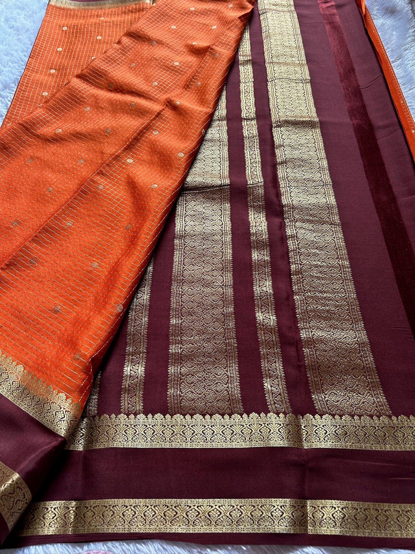 Nandini (2D) : Rust Orange-Brown