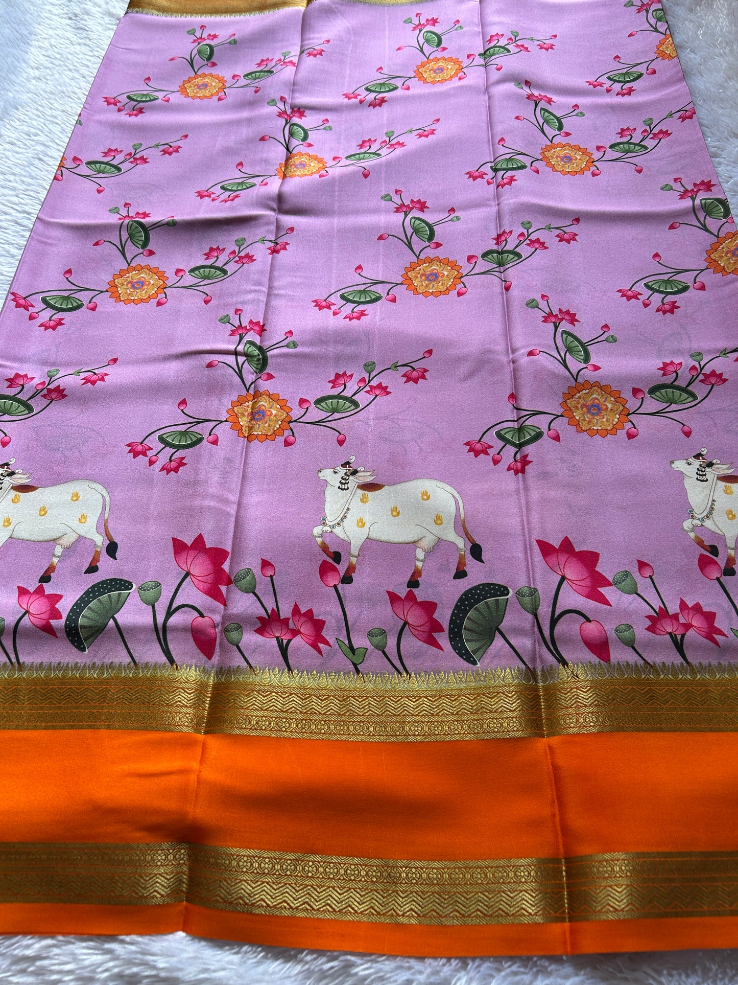 Kasturi : Lavendar-Orange