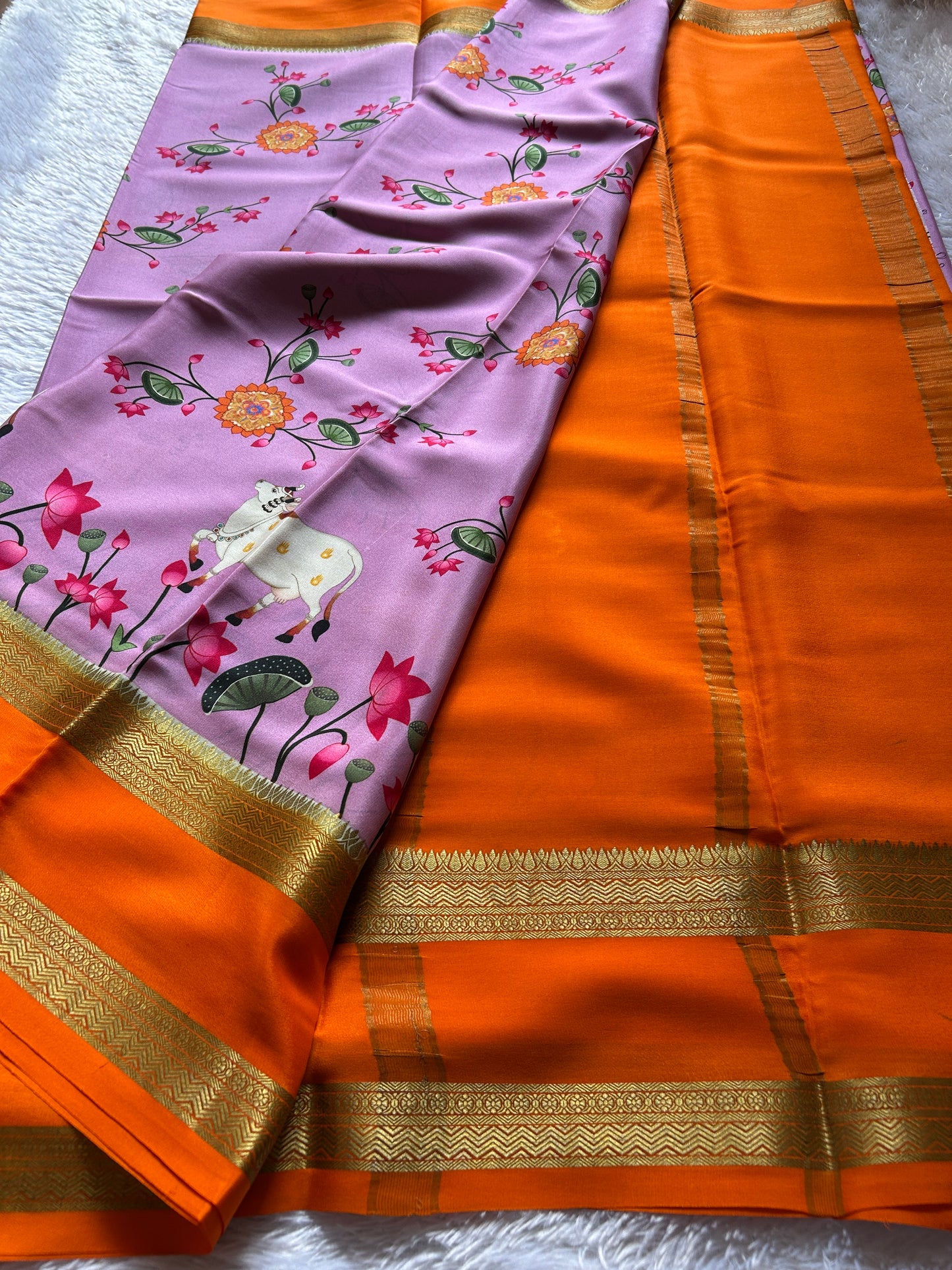 Kasturi : Lavendar-Orange