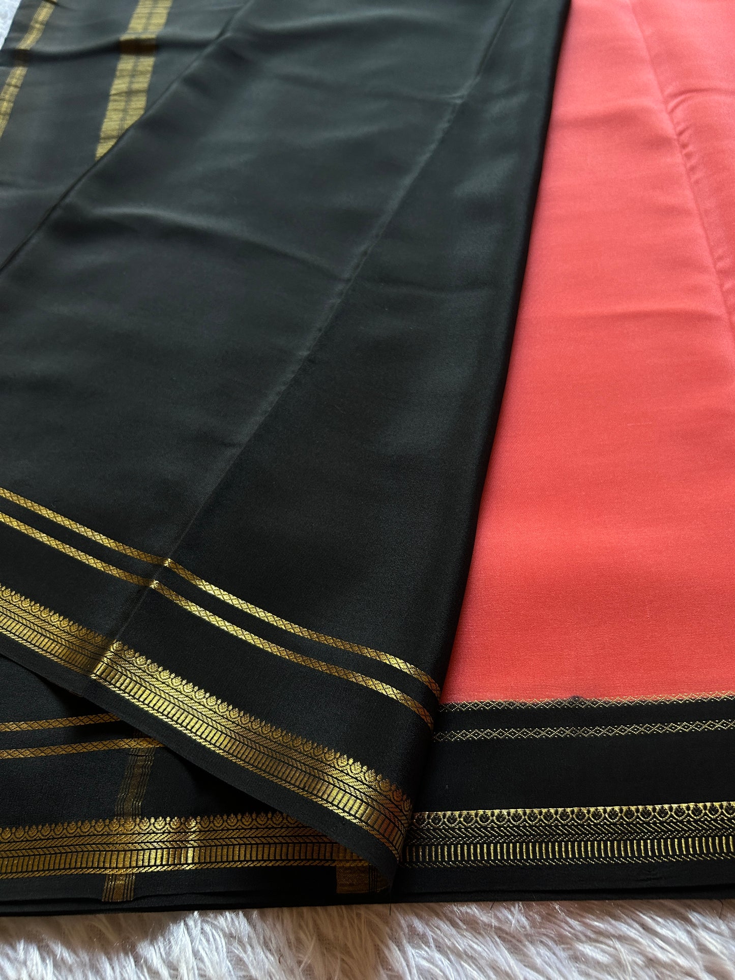 Sumathi (2D) : Coral pink-black