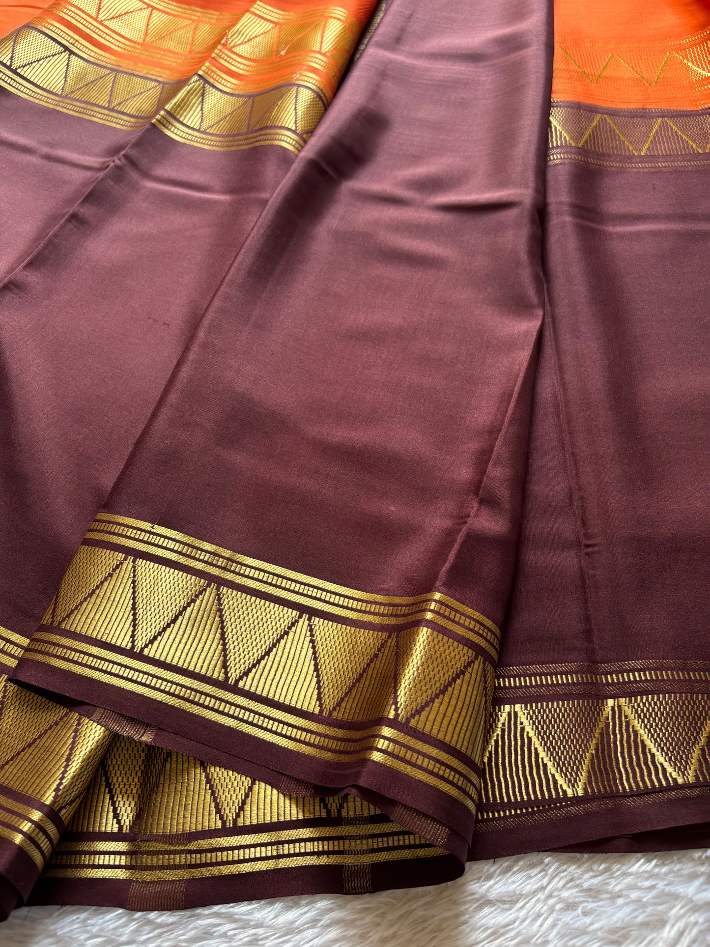 Dhwani (2D) : Orange-chocolate brown