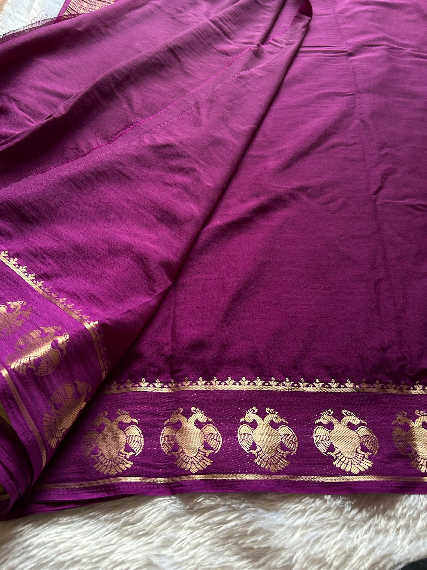 Semi Crepe : Solid Magenta