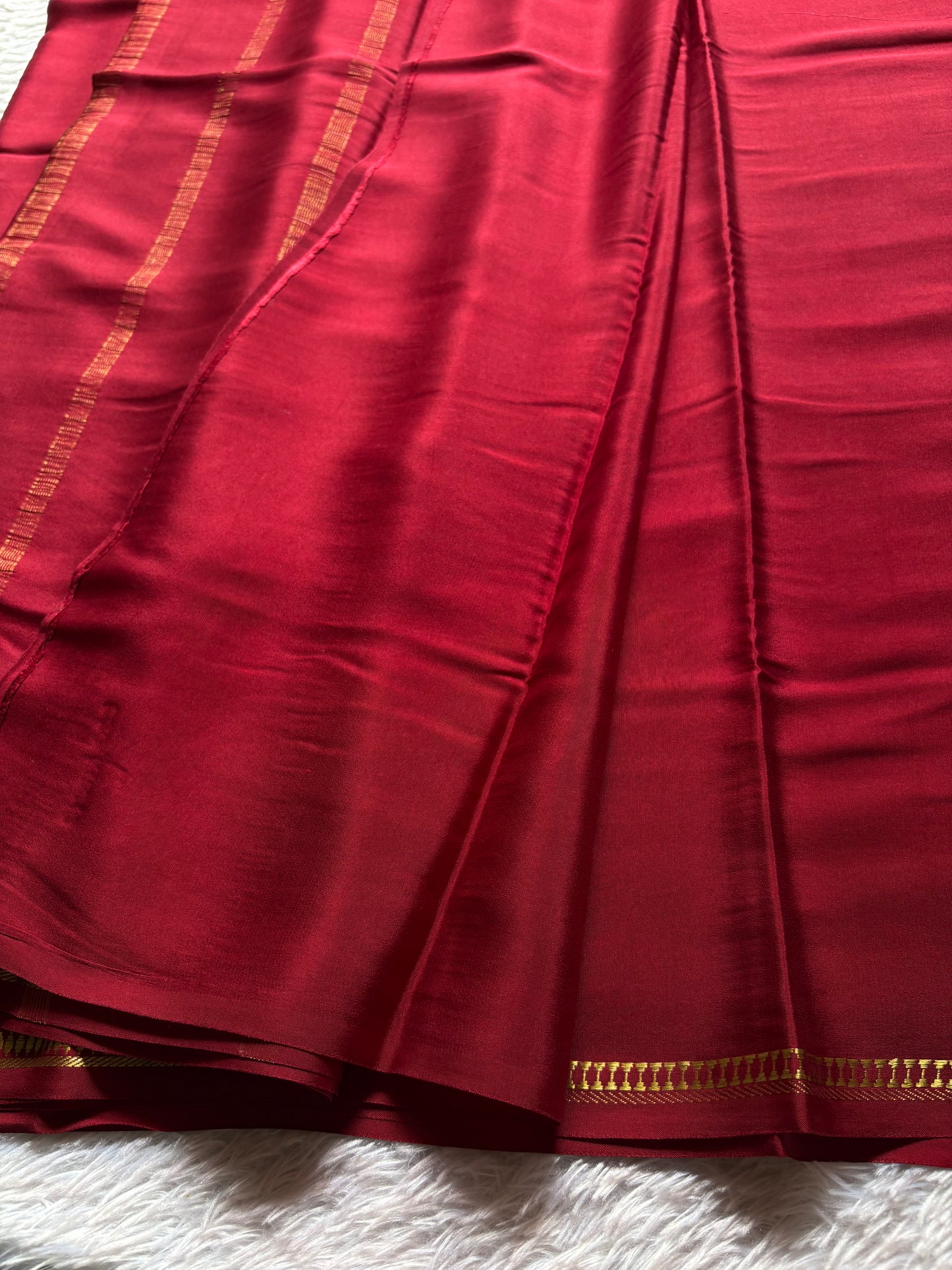 Rukmini : Solid Dark red