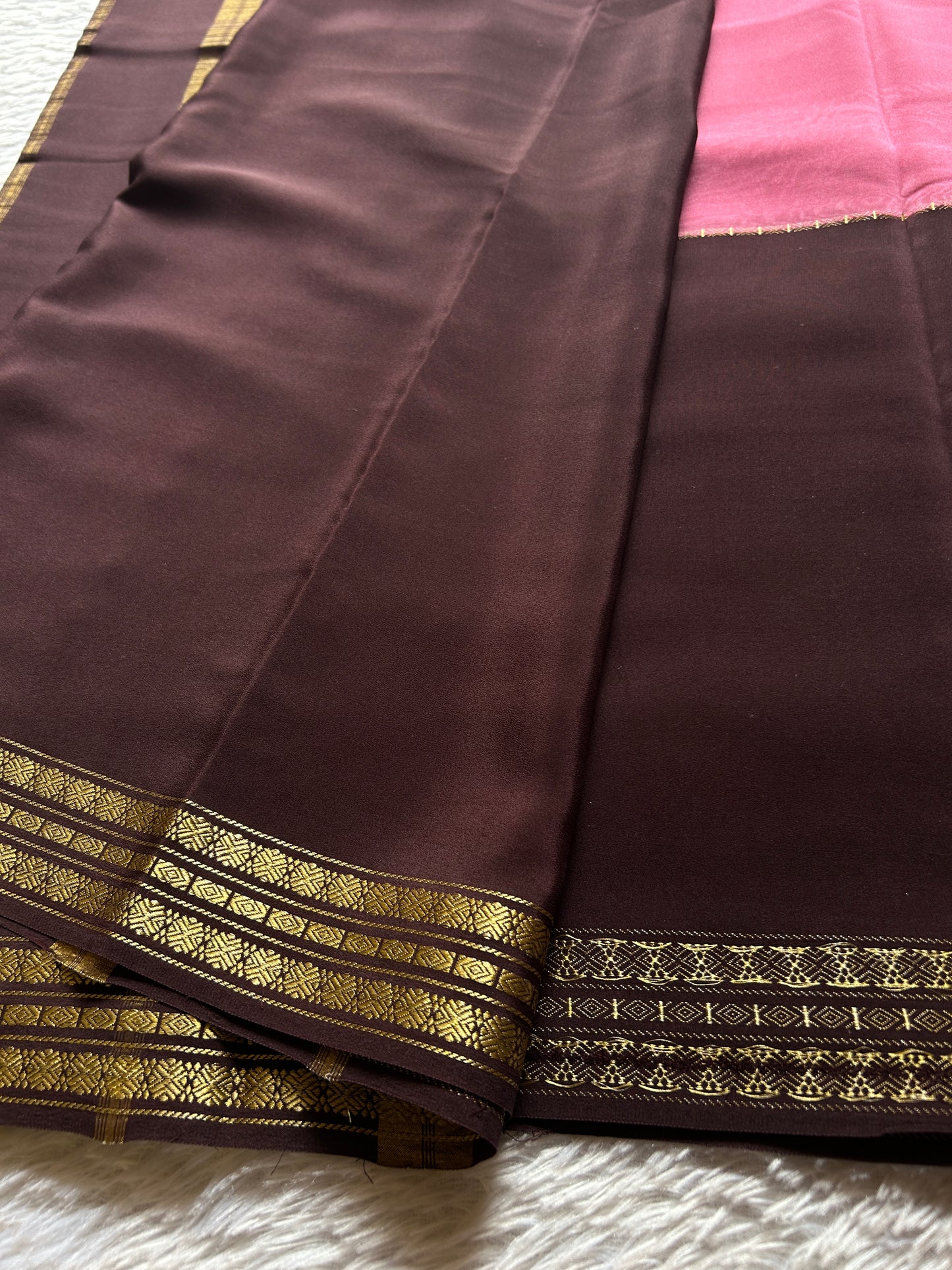 Suraksha(2D) : Light pink-chocolate brown