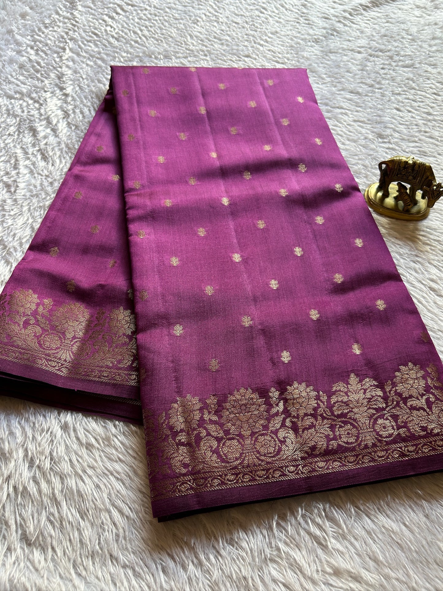 Banarasi Chiniya : Solid Lavender Rose