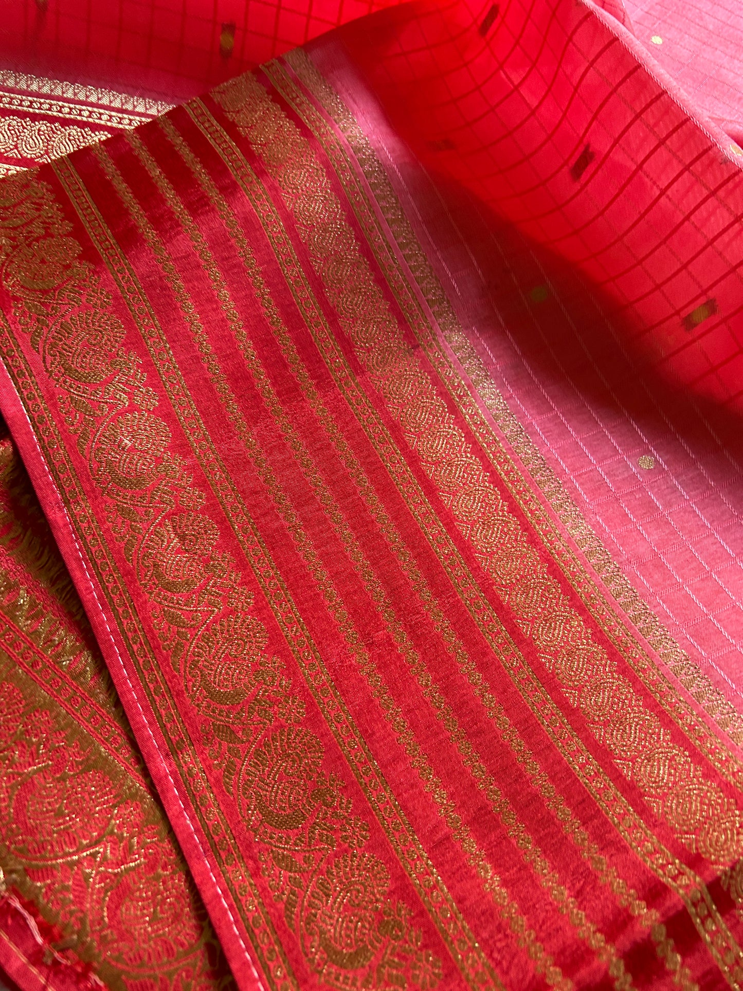 Semi Soft Silk (2D) : Peach-red
