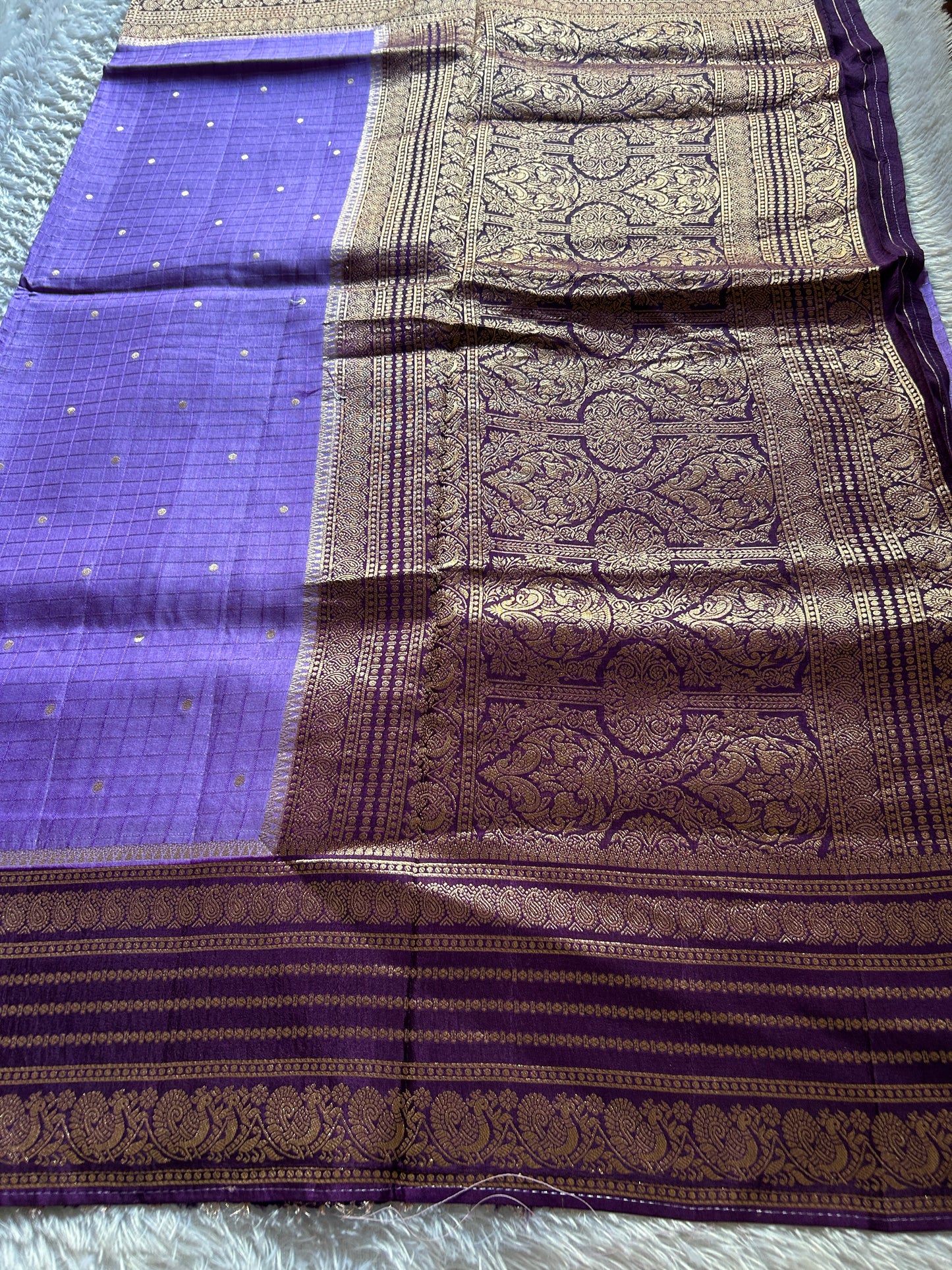 Semi Soft Silk (2D) : Dark lavender-wine