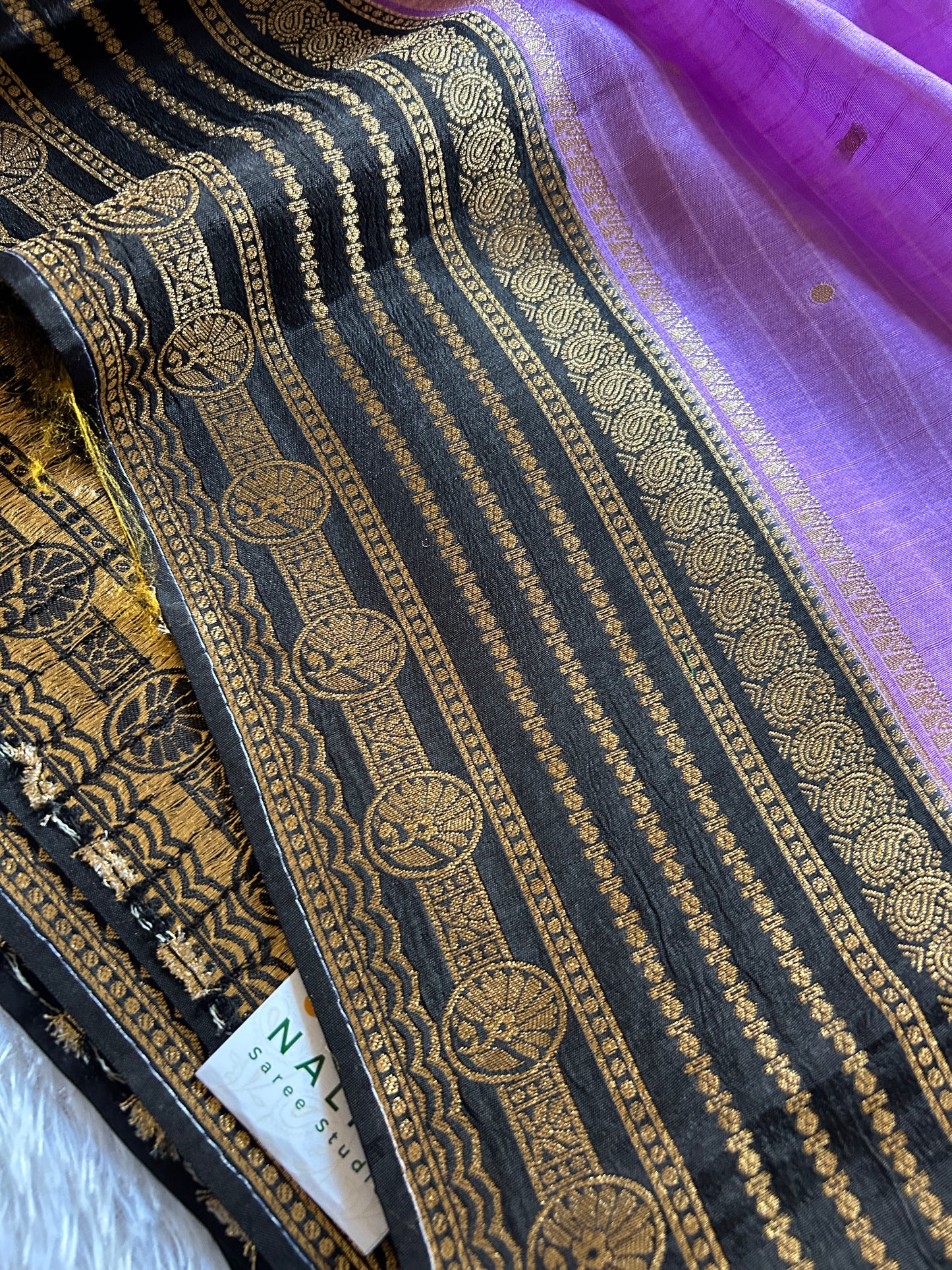 Semi Soft Silk (2D) : Lavender-black