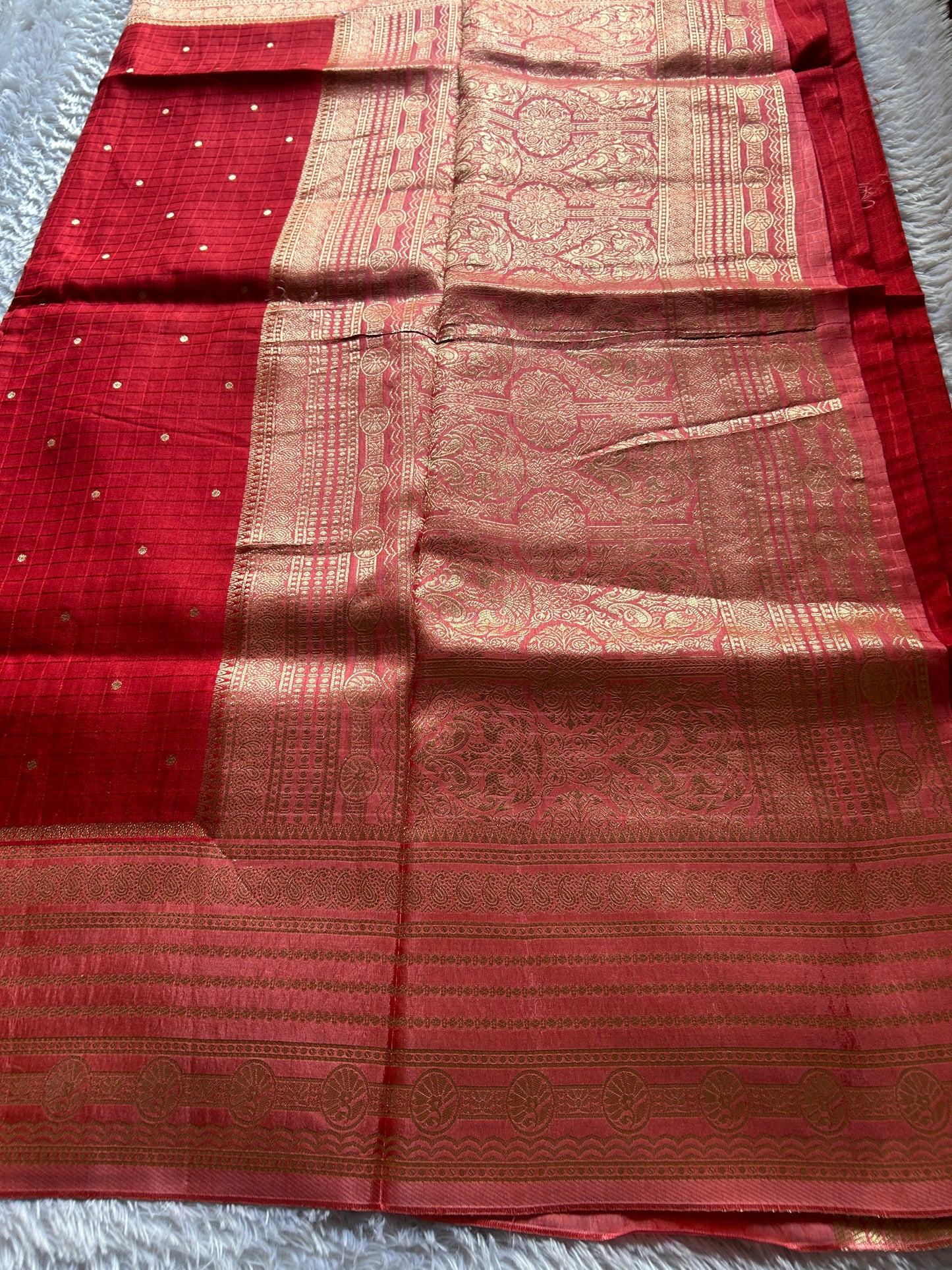Semi Soft Silk (2D) : Red-peach