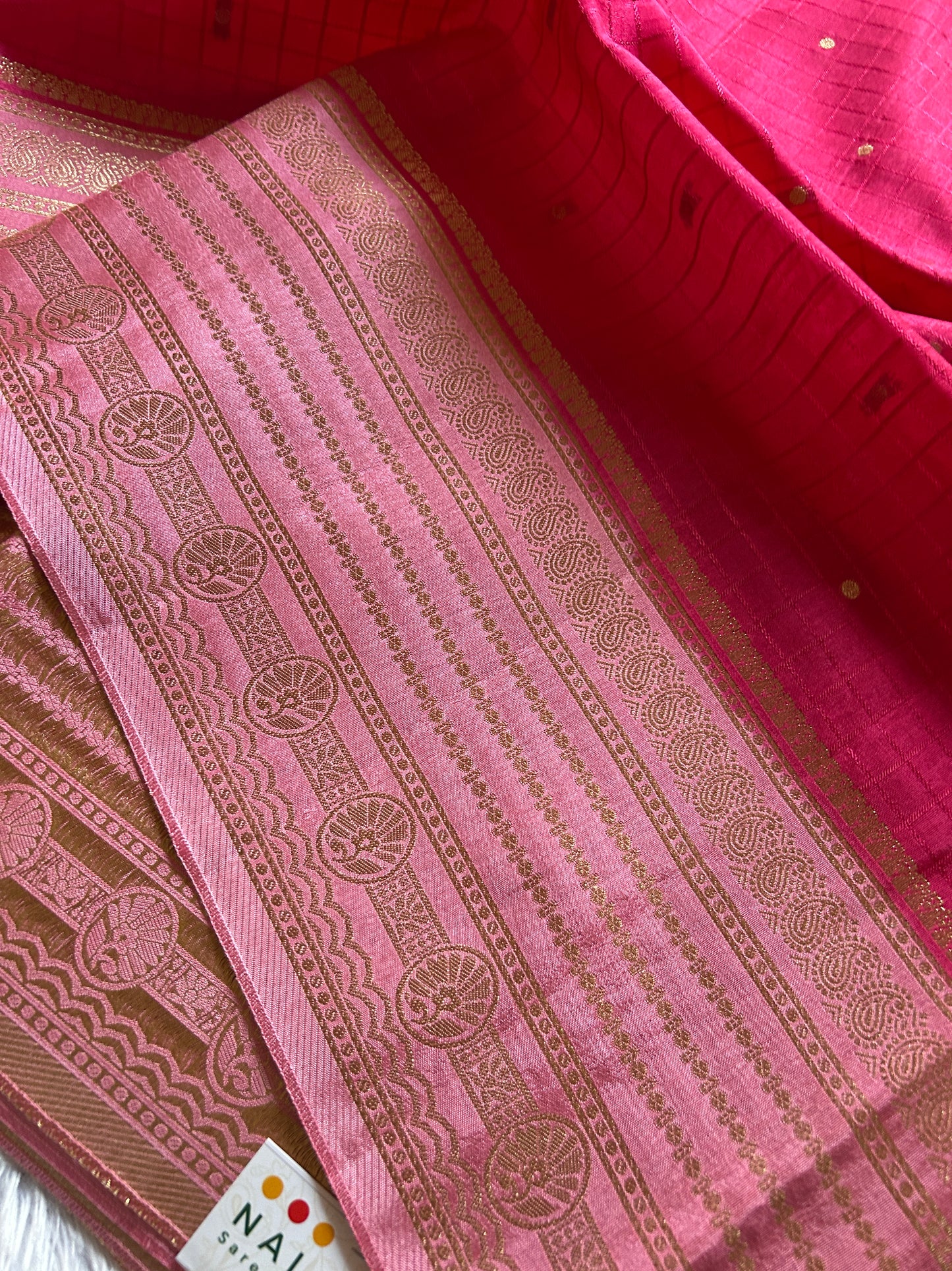 Semi Soft Silk (2D) : Bright pink-baby pink