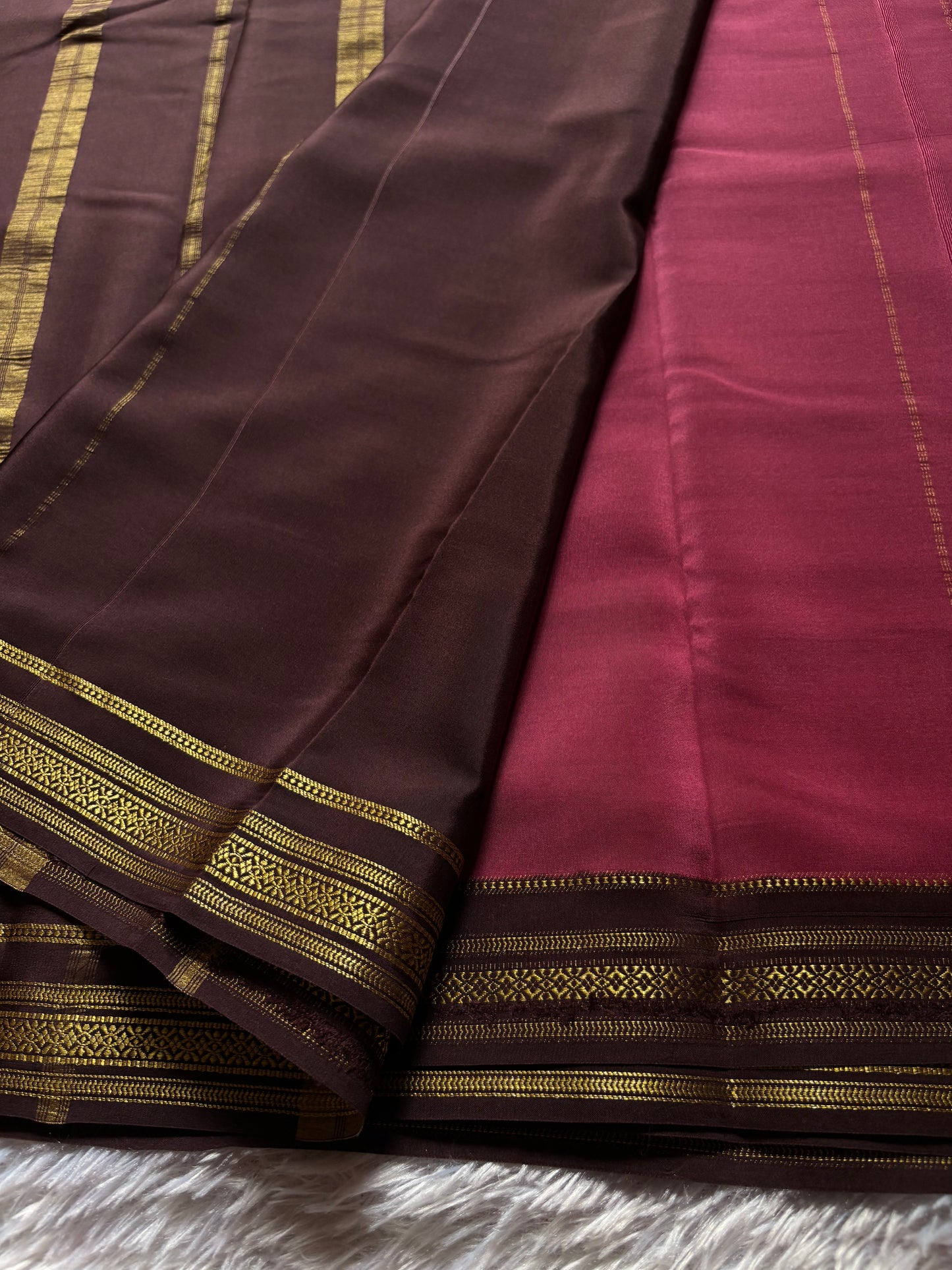 Shailaja (2D) : Cranberry pink-chocolate brown