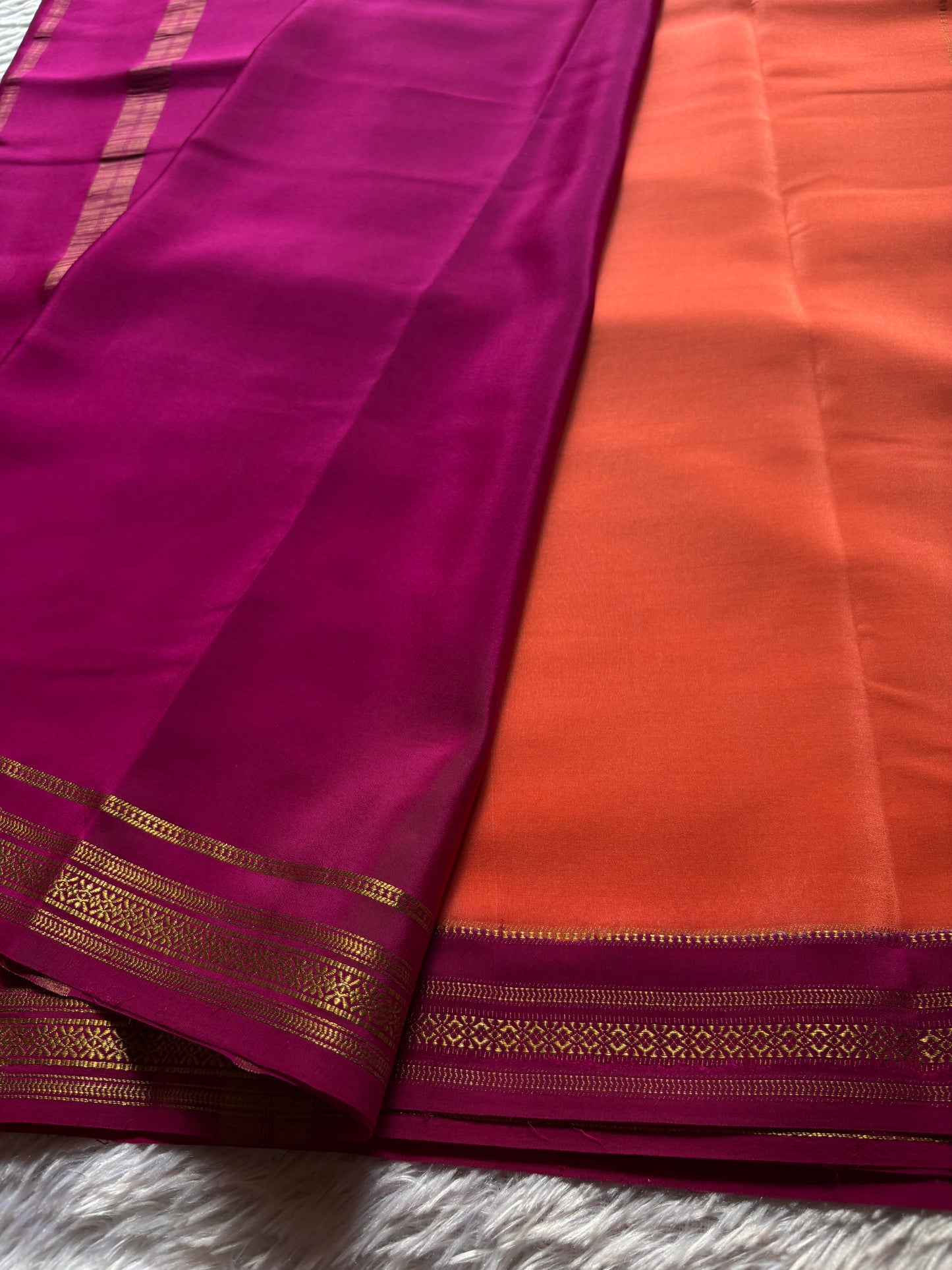 Shailaja (2D) : Coral orange-plum pink