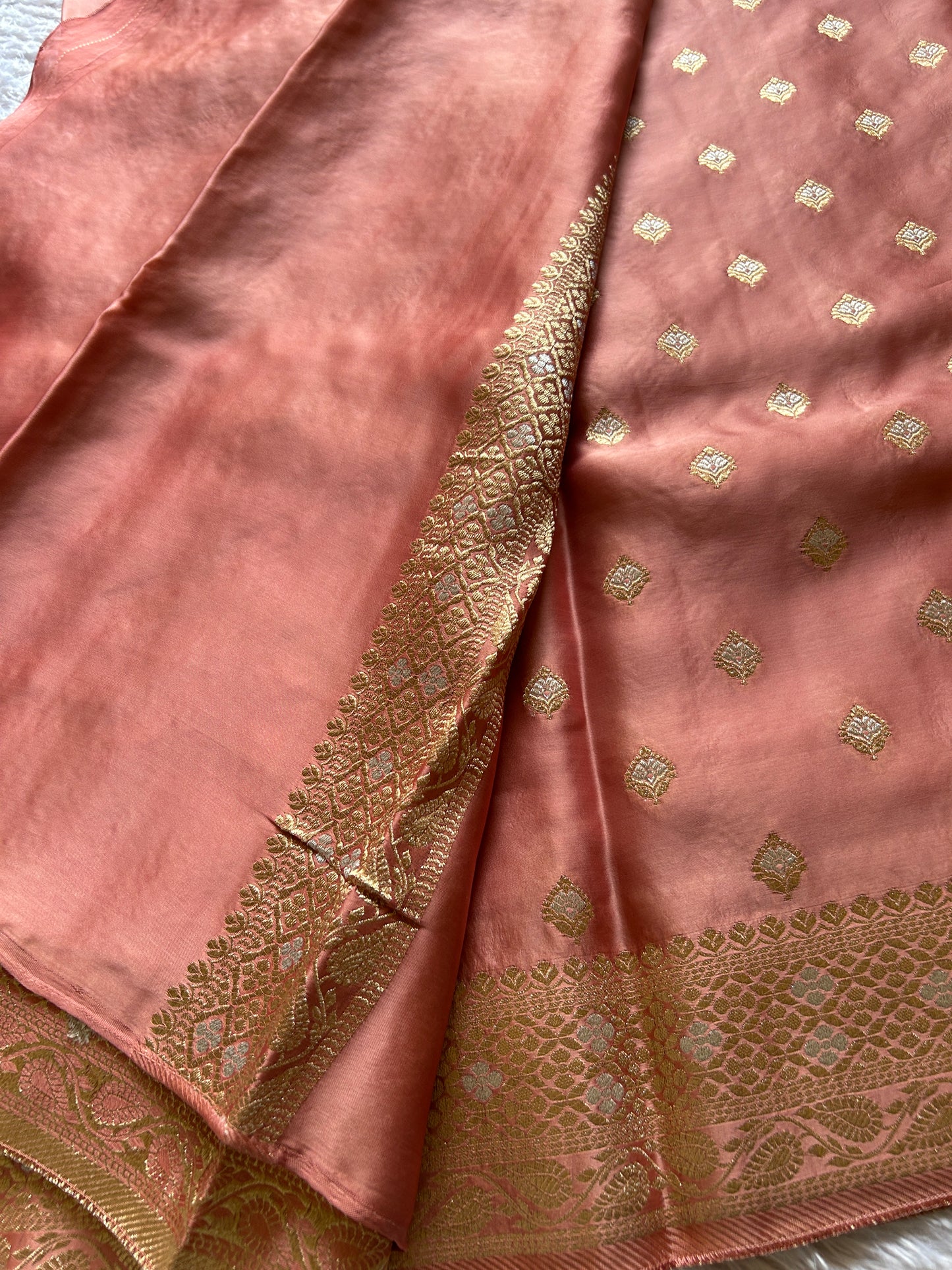 Soft Satin Mashru : Solid Rose pink