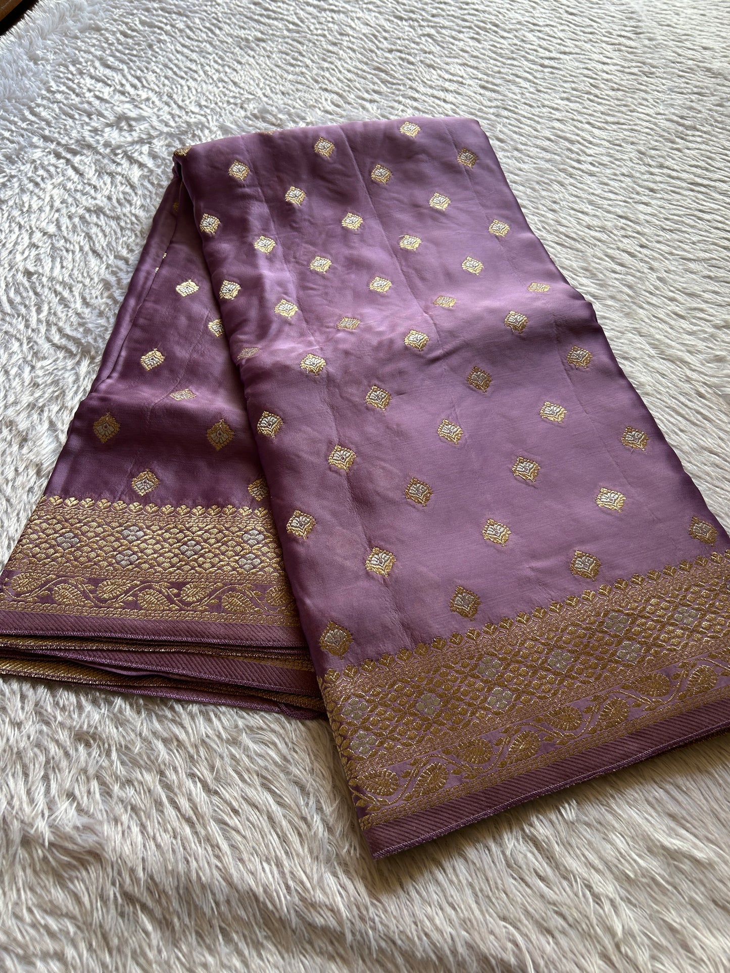 Soft Satin Mashru : Lilac