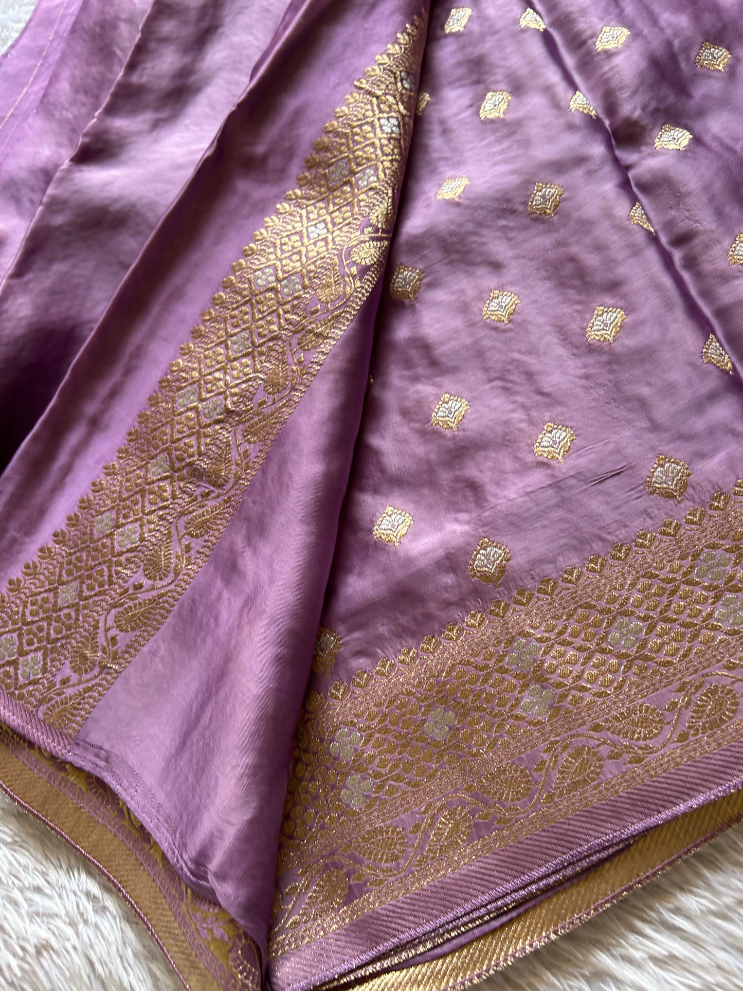 Soft Satin Mashru : Lilac