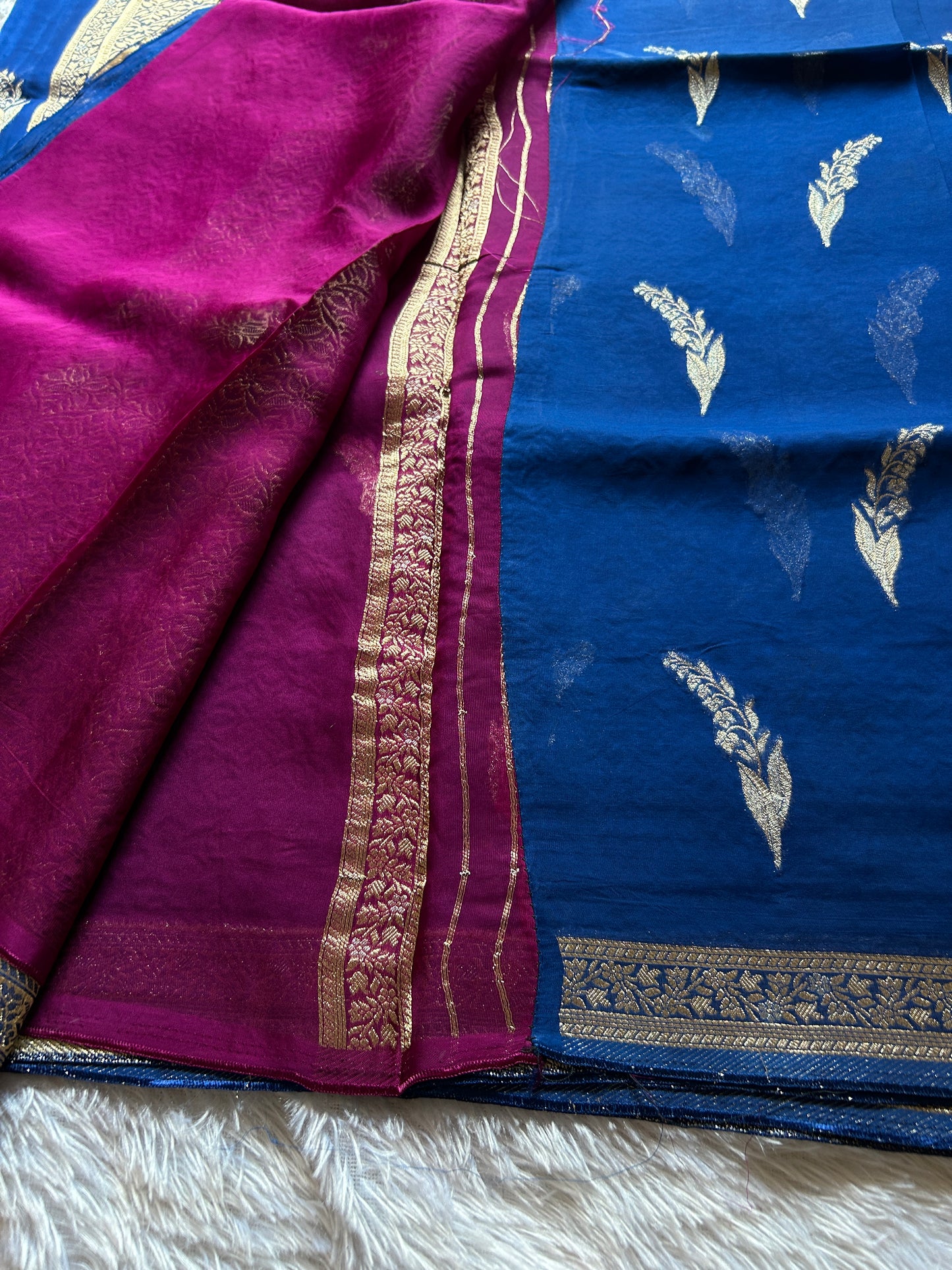 Soft Organza : Solid Sapphire blue