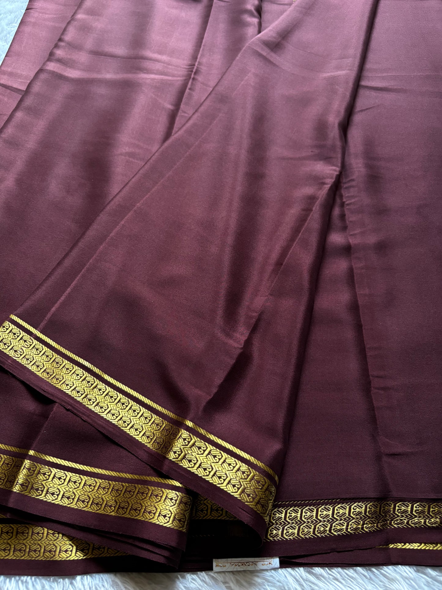 Nanditha : Solid Chocolate brown
