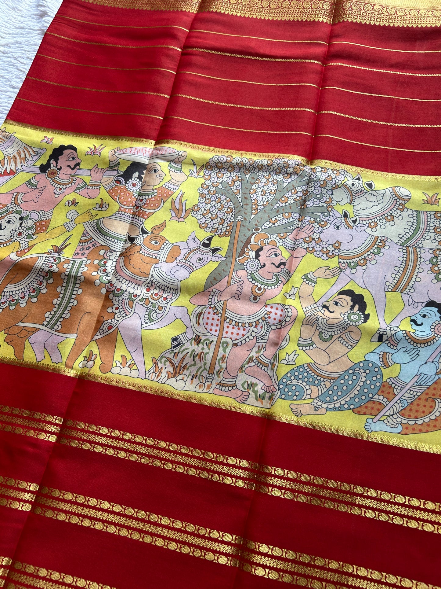 Kalavathi (2D) : Lemon yellow-red