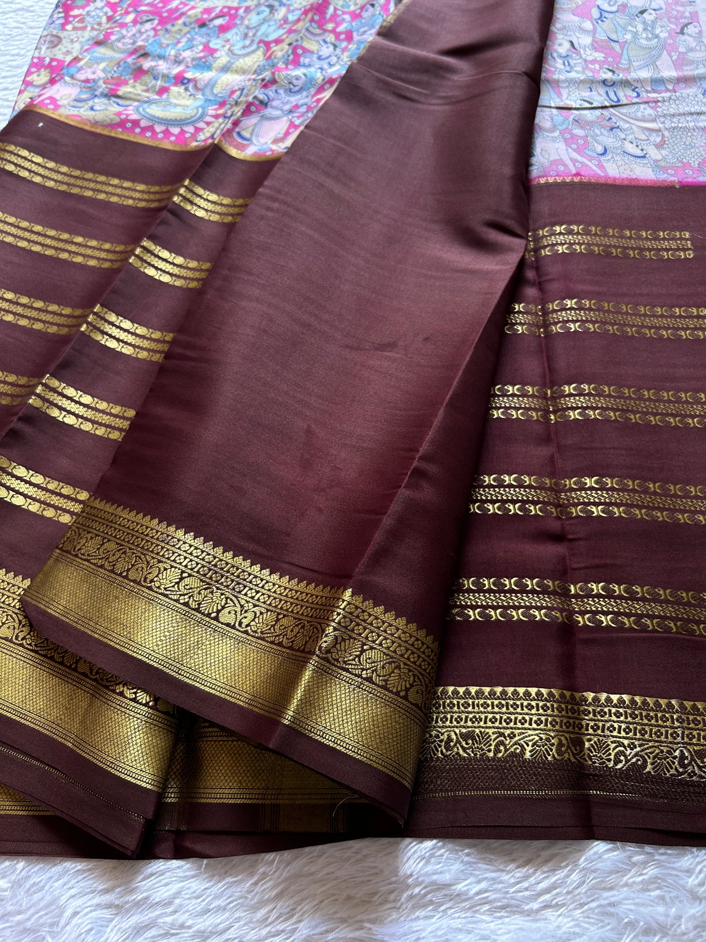 Kalavathi (2D) : Bright pink-chocolate brown