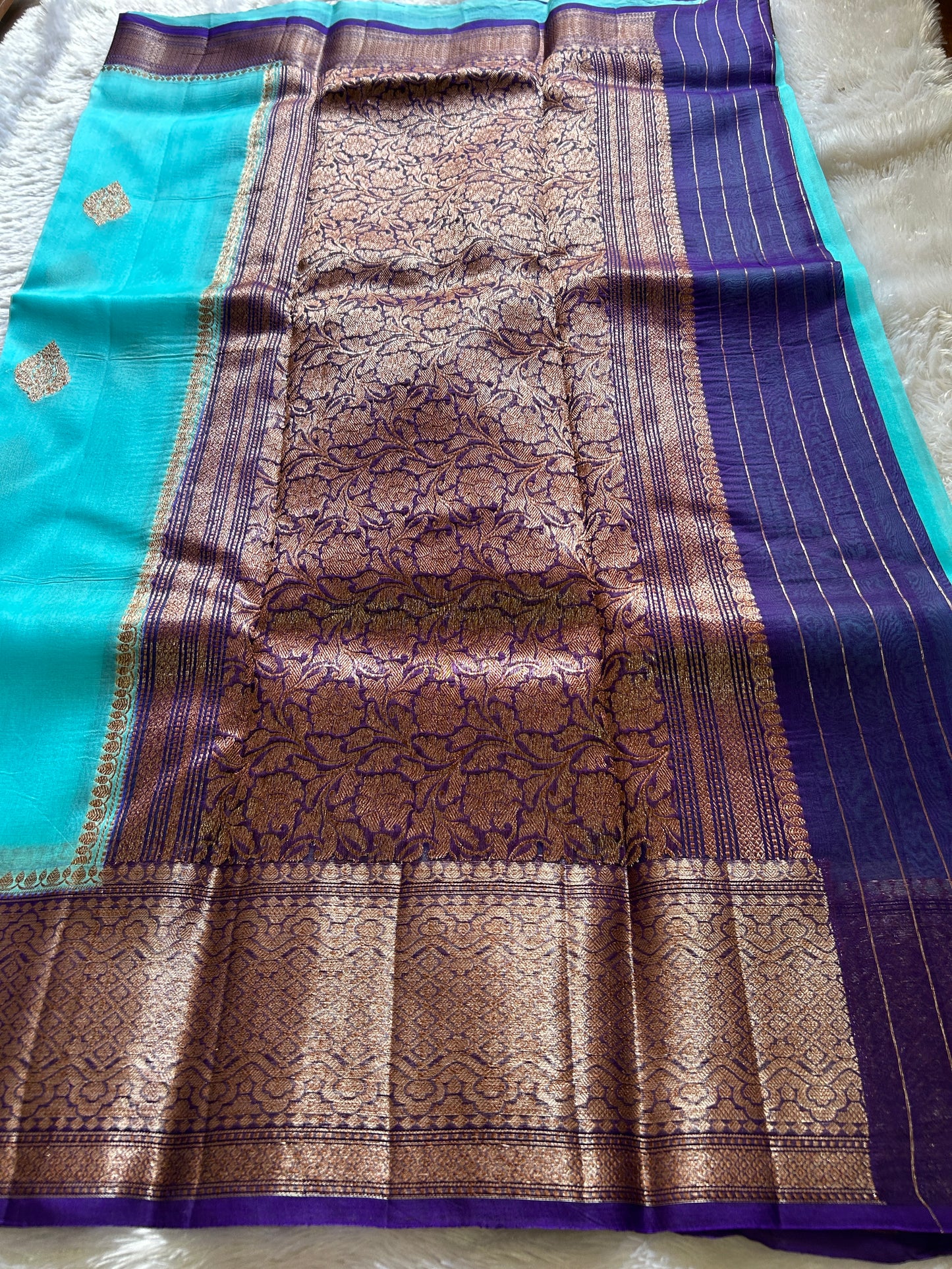 Pure organza : Ananda blue-navy blue