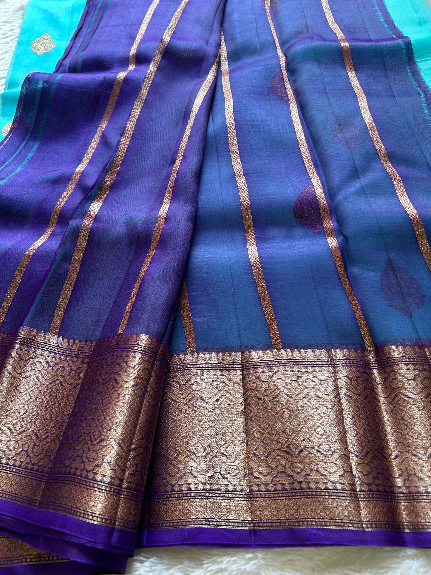Pure organza : Ananda blue-navy blue