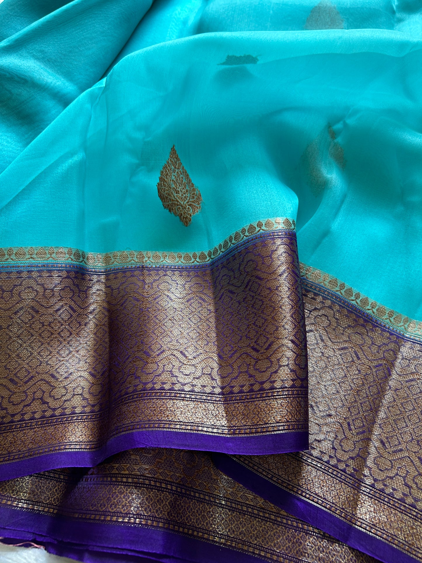 Pure organza : Ananda blue-navy blue
