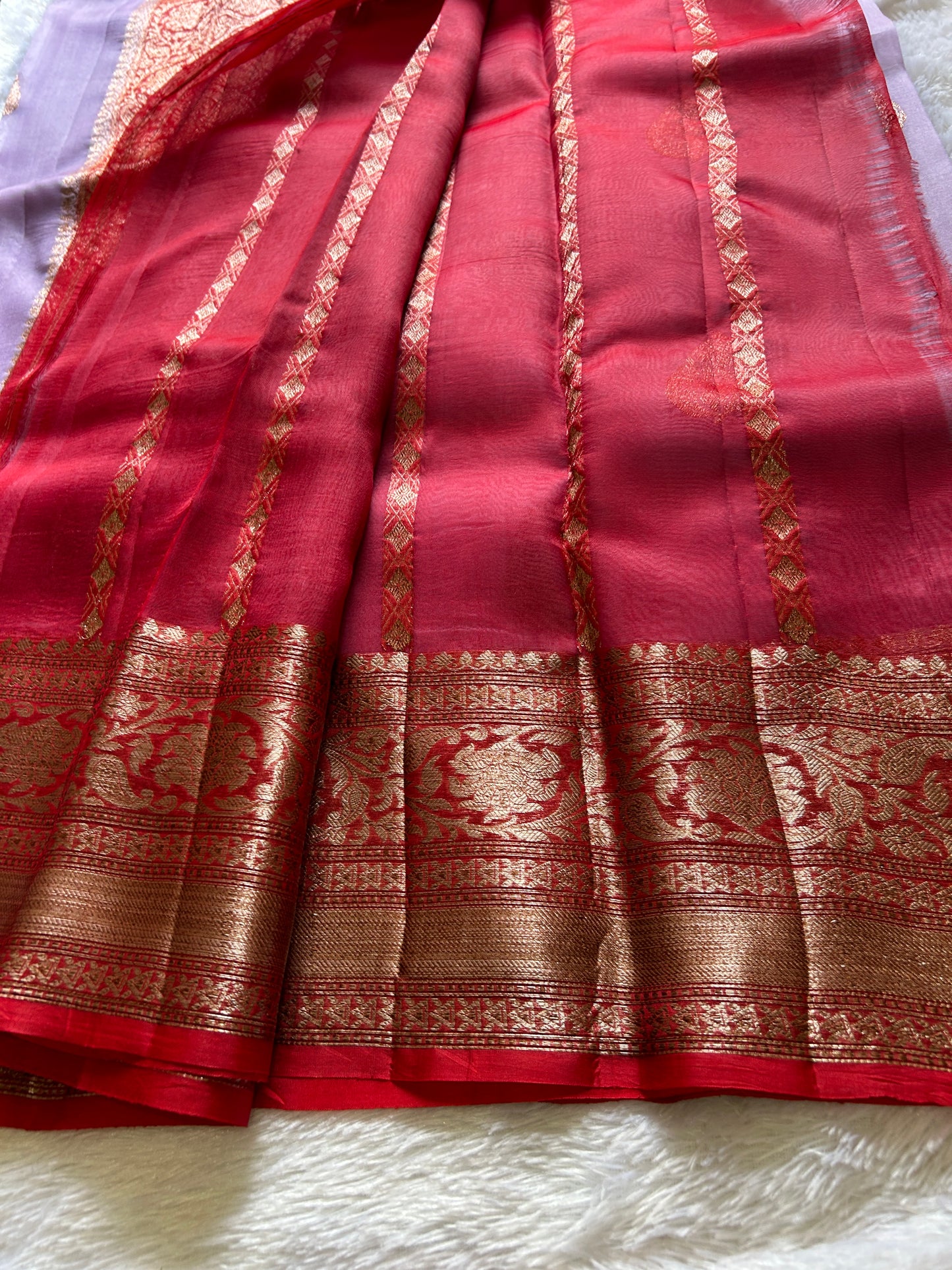 Pure organza : Mauve-red