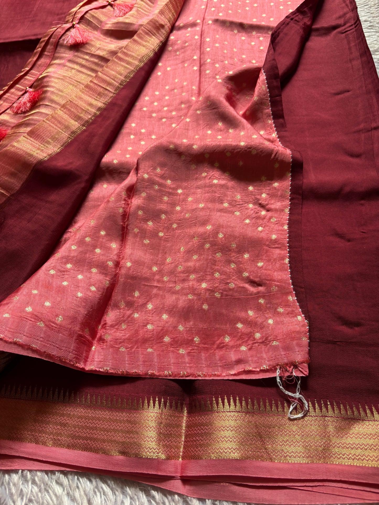 SS135 (2D) : Maroon-blush pink