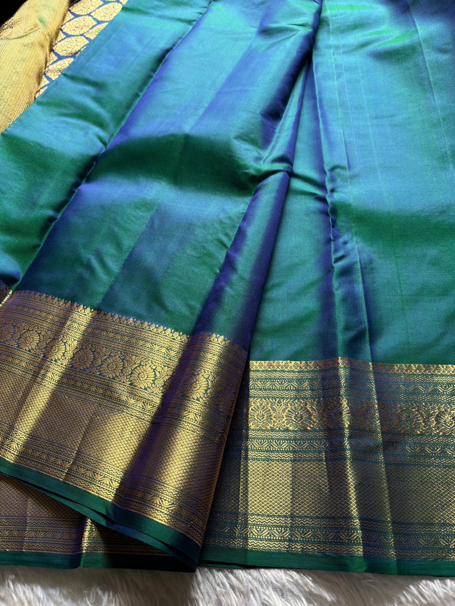 Sambrama : Solid Peacock blue