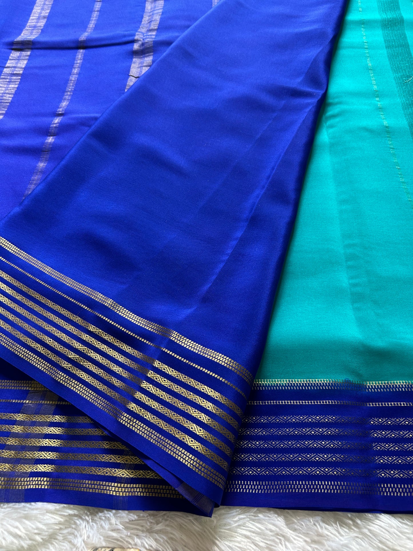 Sumana (2D) : Turquoise blue-royal blue