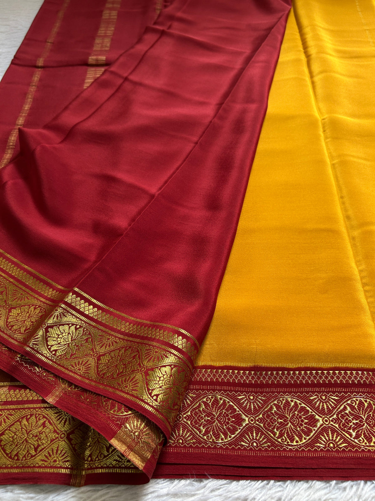 Sukanya (2D) : Golden Yellow-maroon