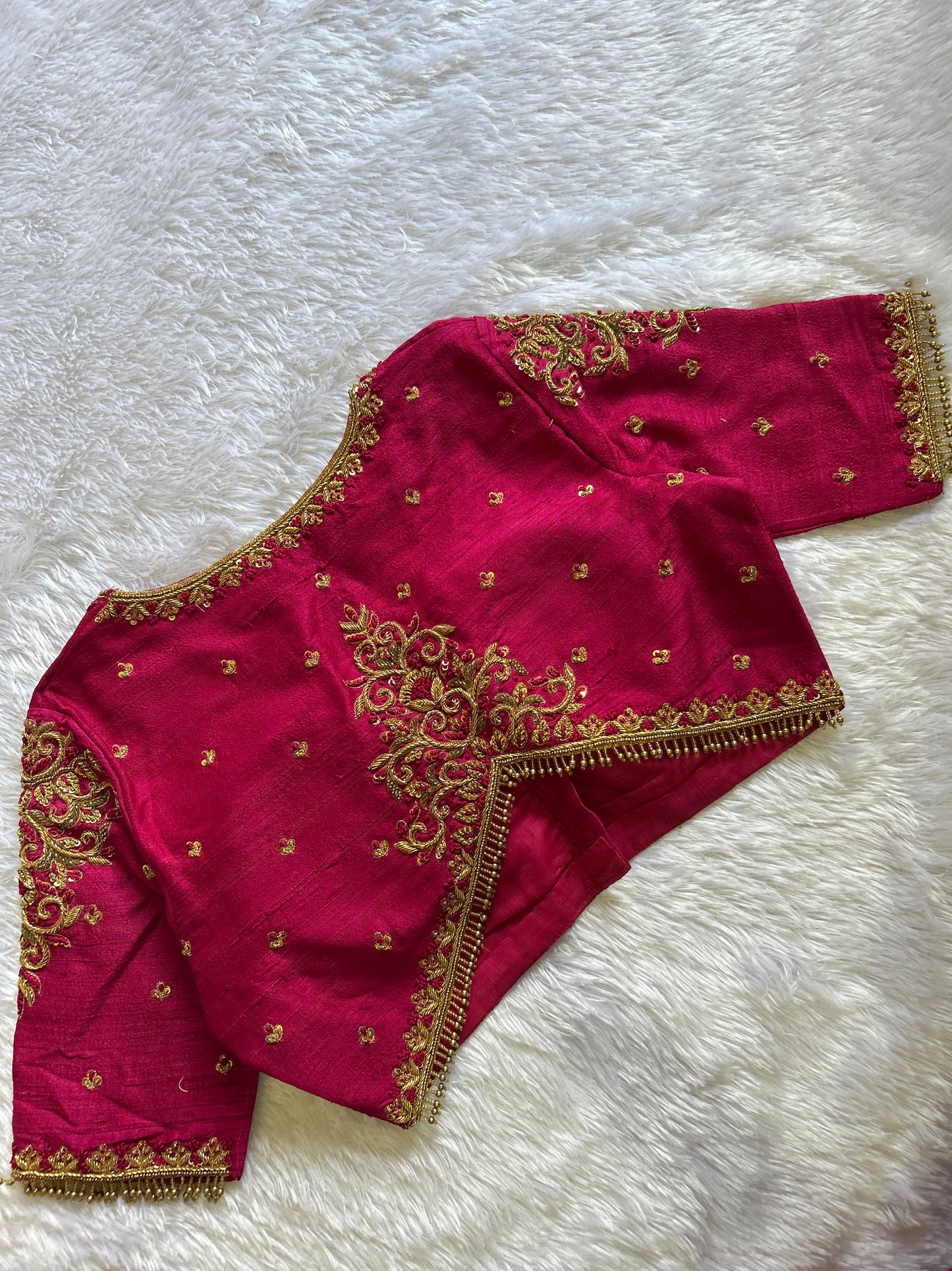 Pink Hand Embroidered Blouse