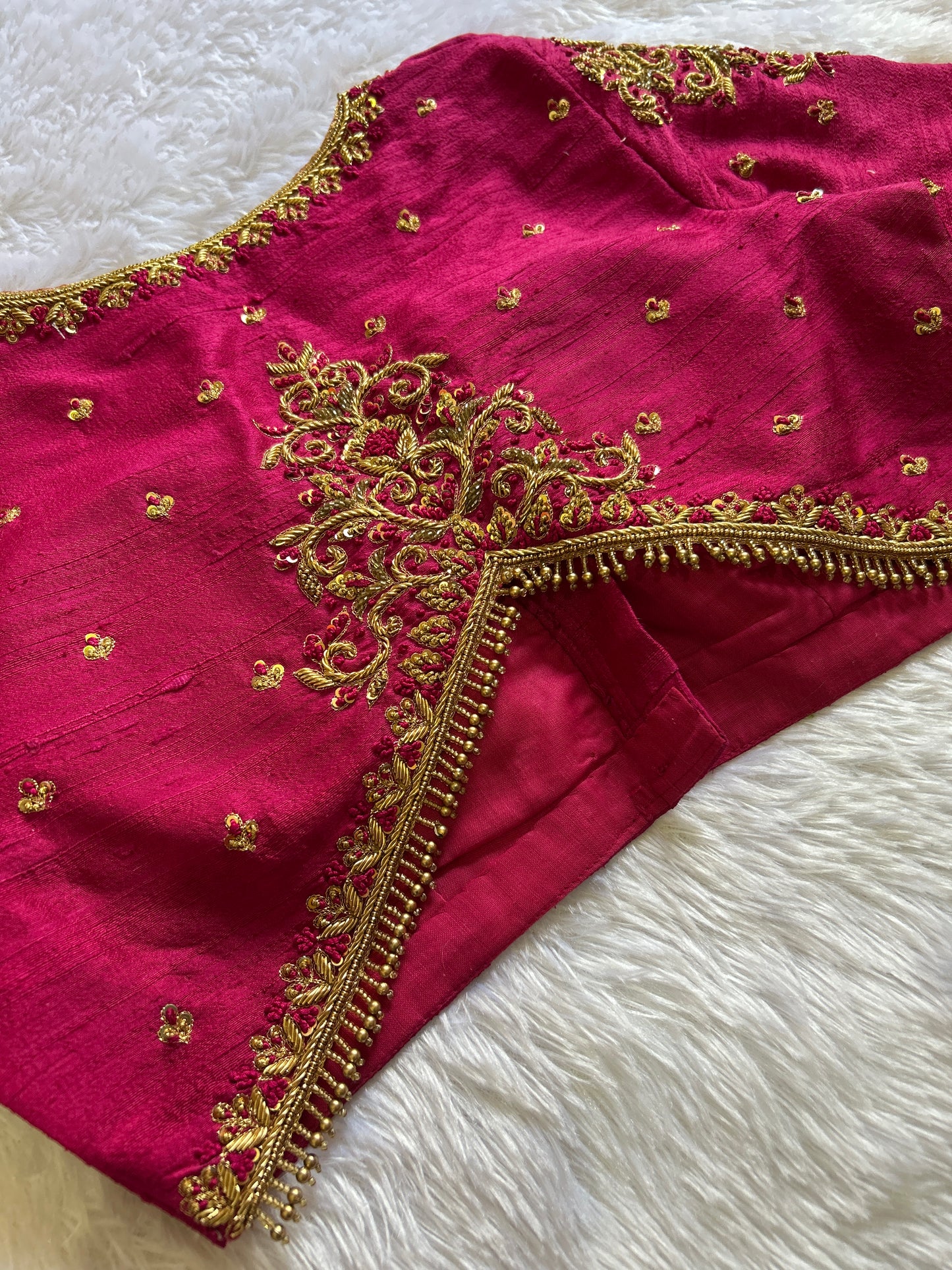 Pink Hand Embroidered Blouse