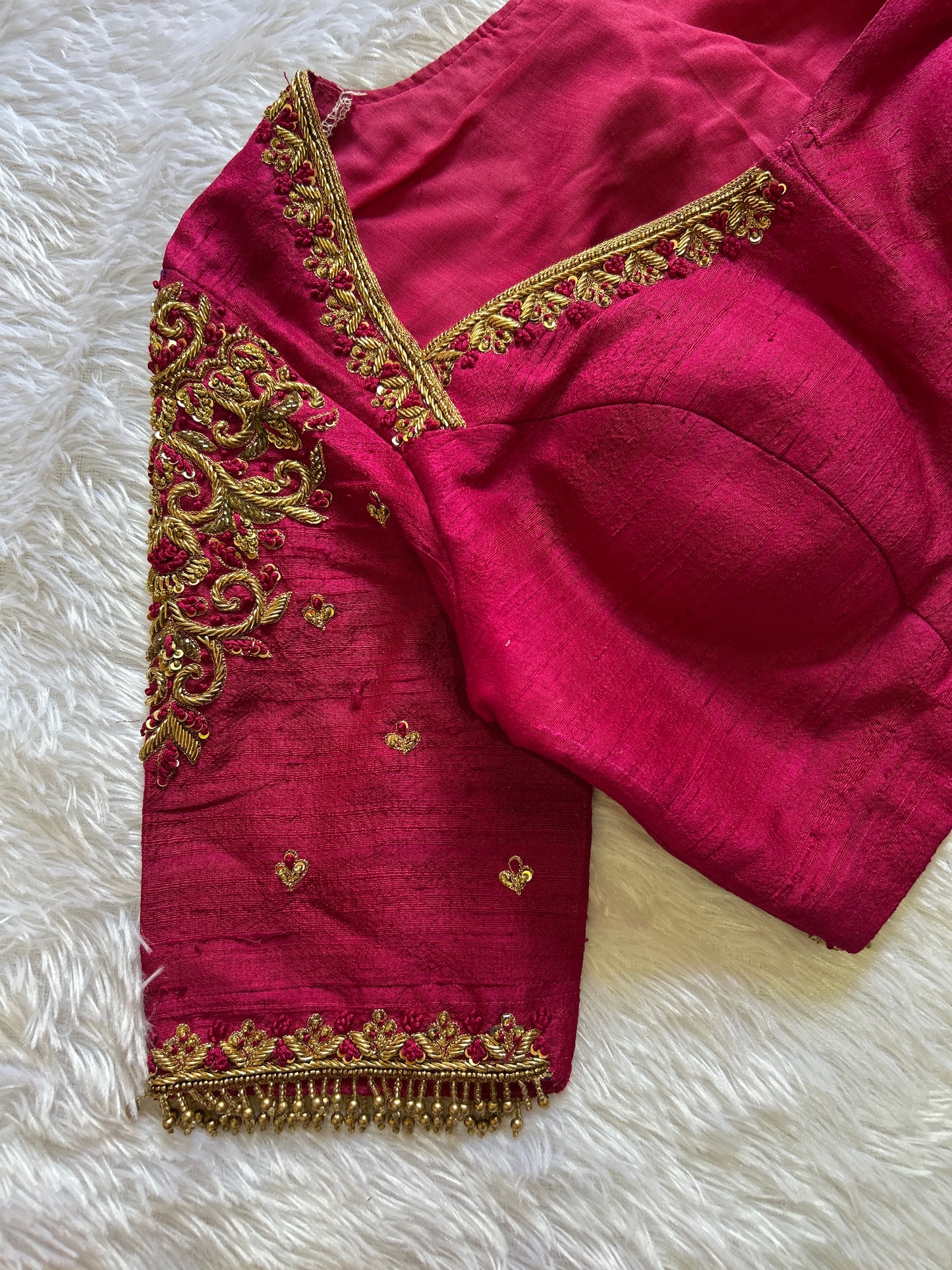 Pink Hand Embroidered Blouse