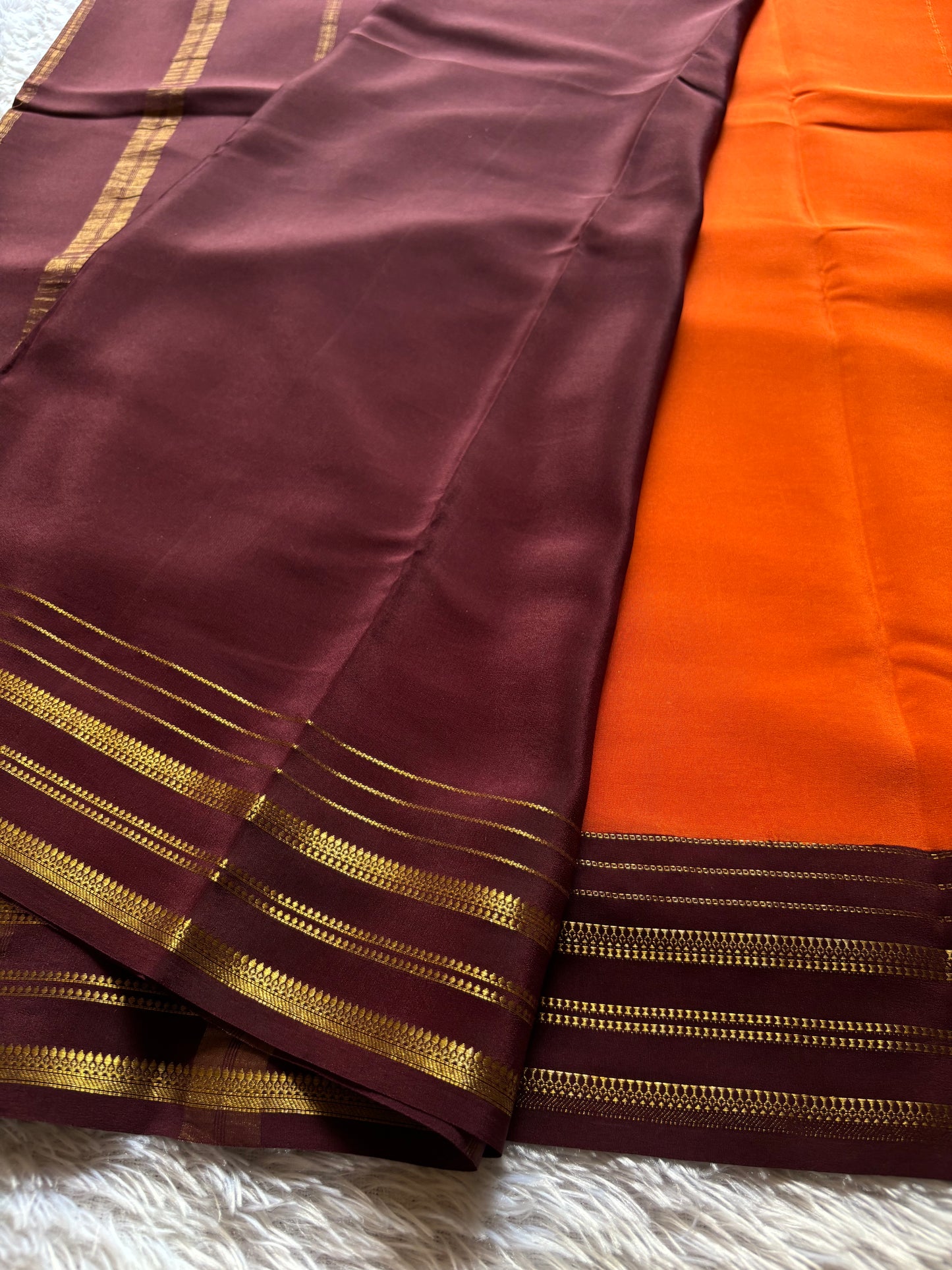 Tanuja (2D) : Orange-chocolate brown