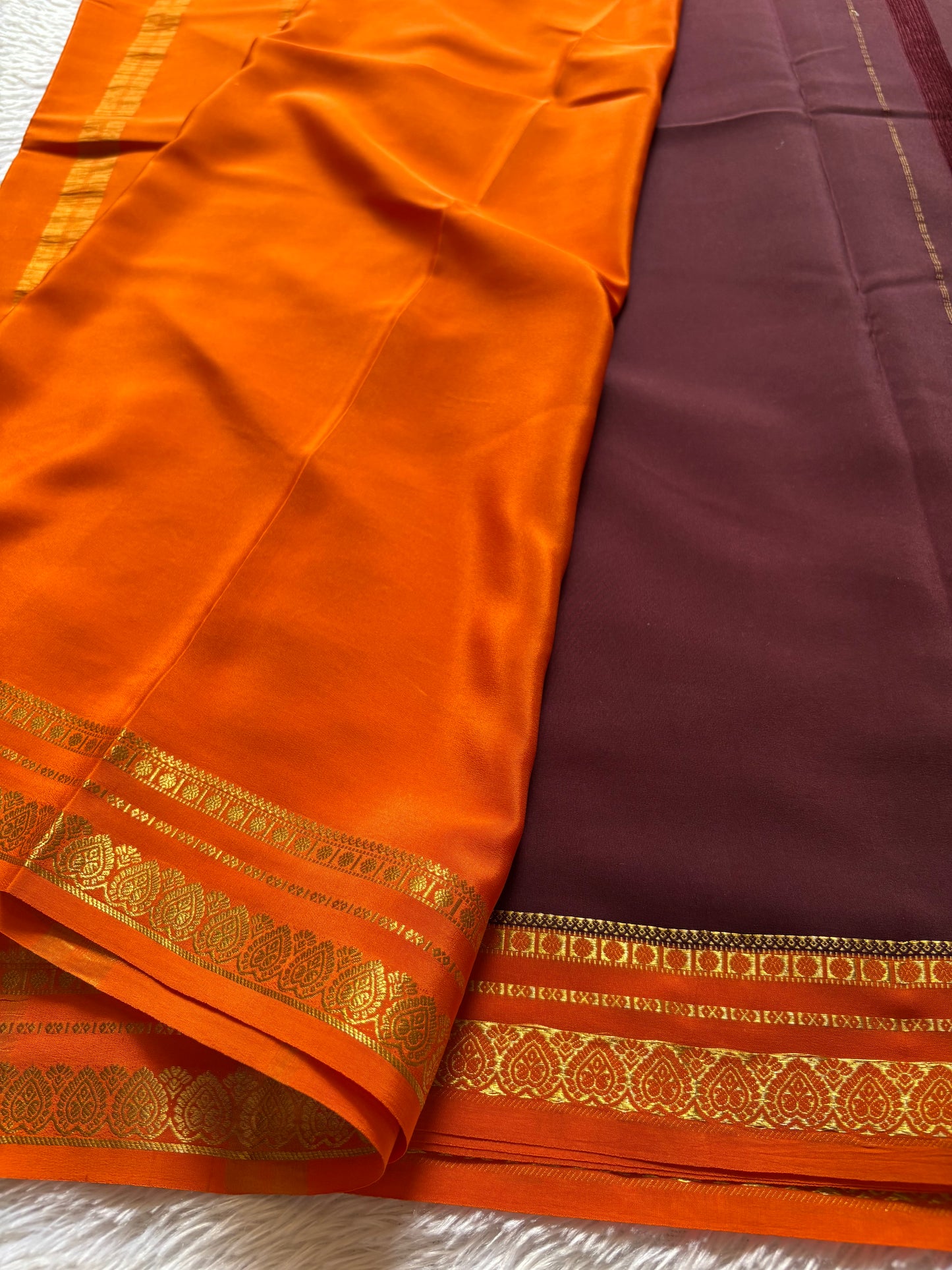 Rohini (2D) : Chocolate brown-orange
