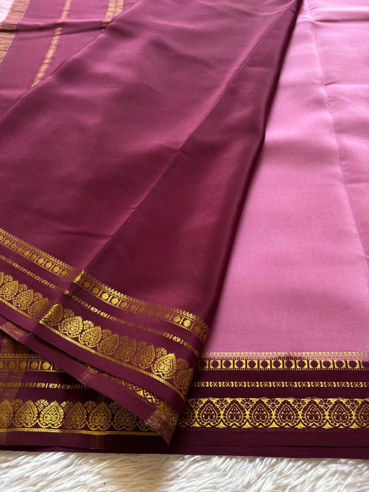Rohini (2D) : Mauve pink-chocolate brown