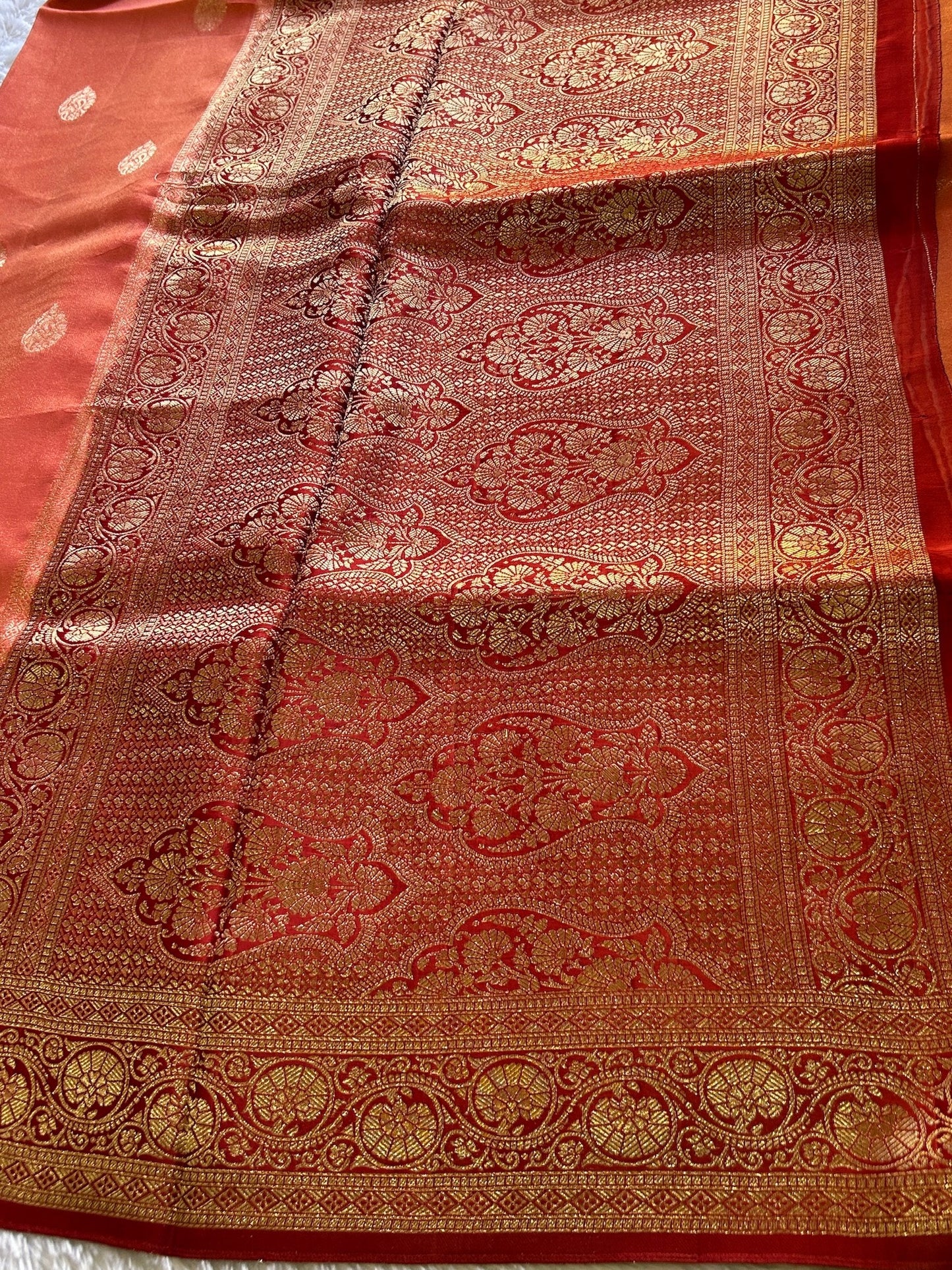 Semi raw mango: Orange-maroon