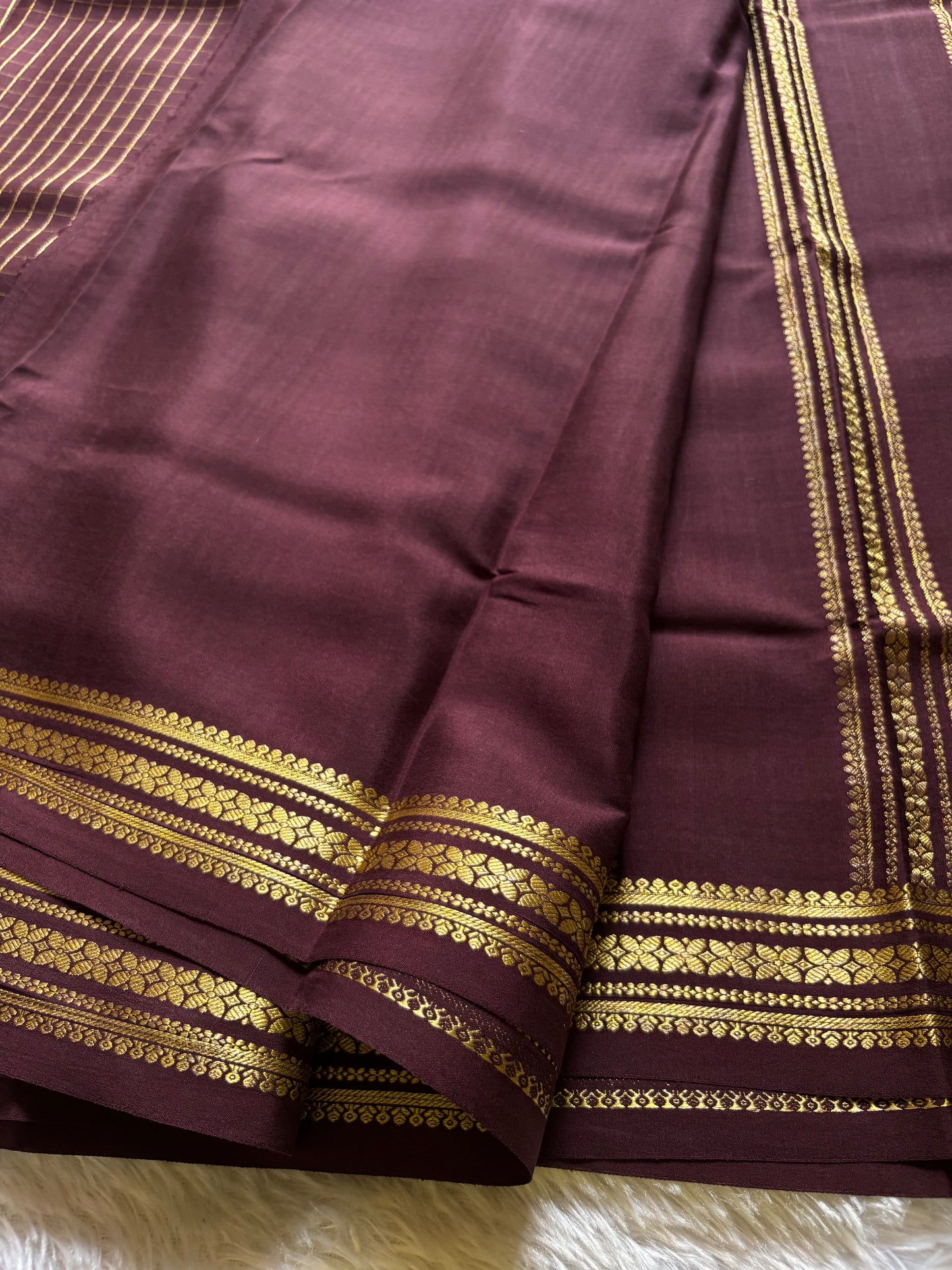 Madhura : Solid Chocolate brown