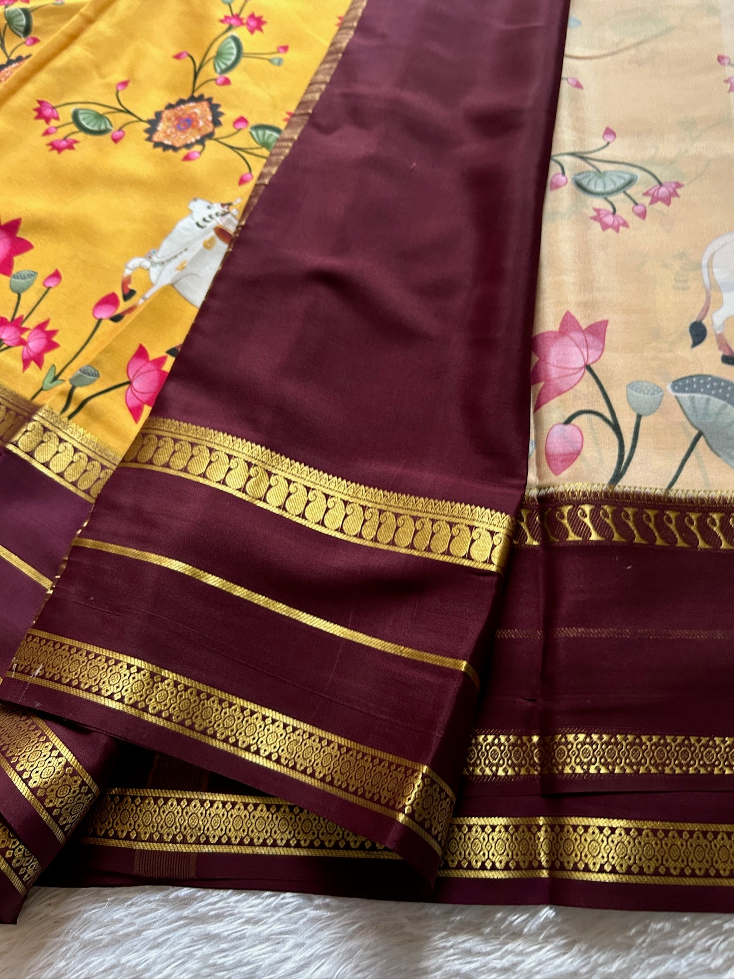 Kasturi (2D) : Golden yellow-chocolate brown