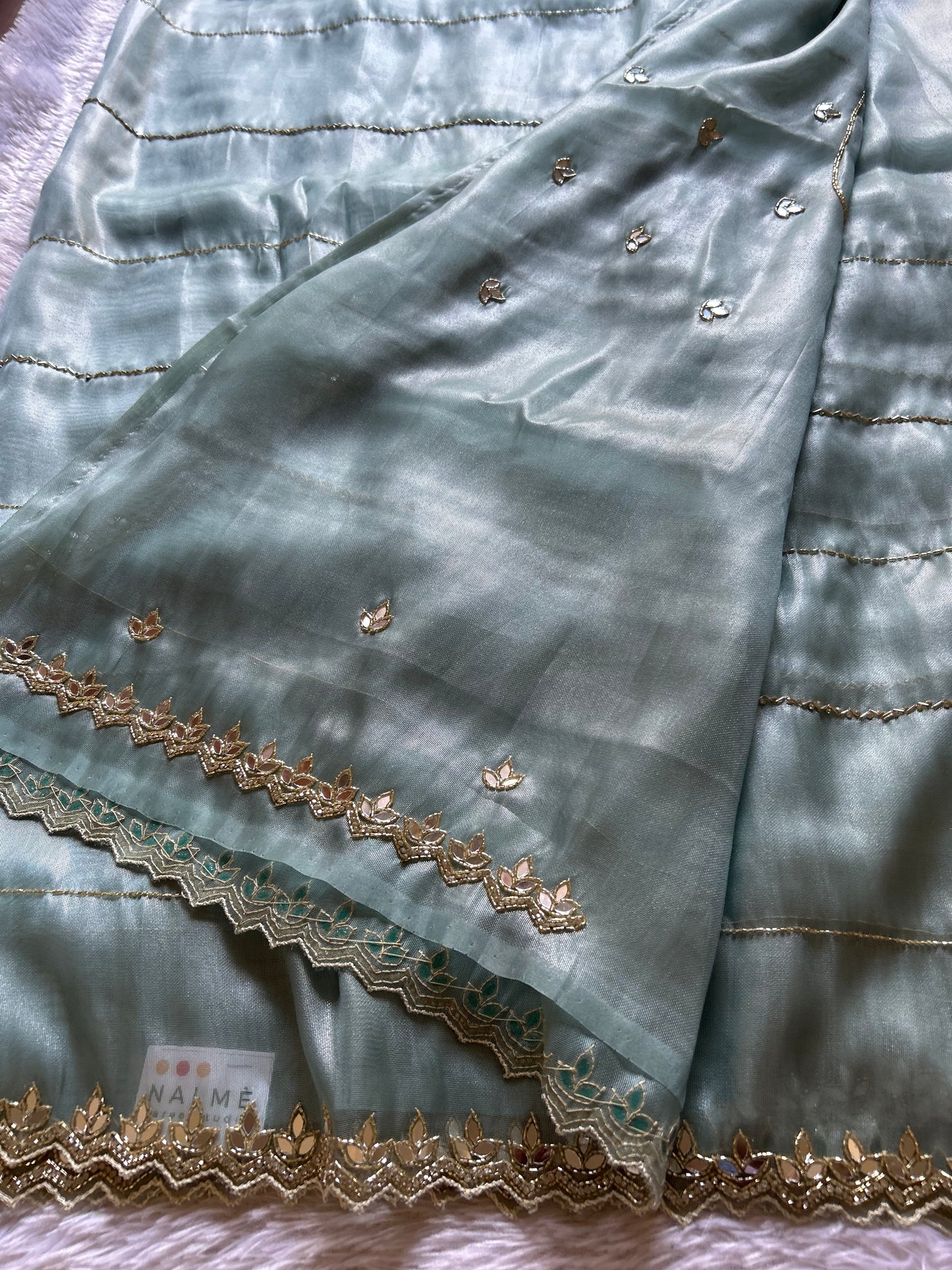 Tissue Organza : Solid Light mint green