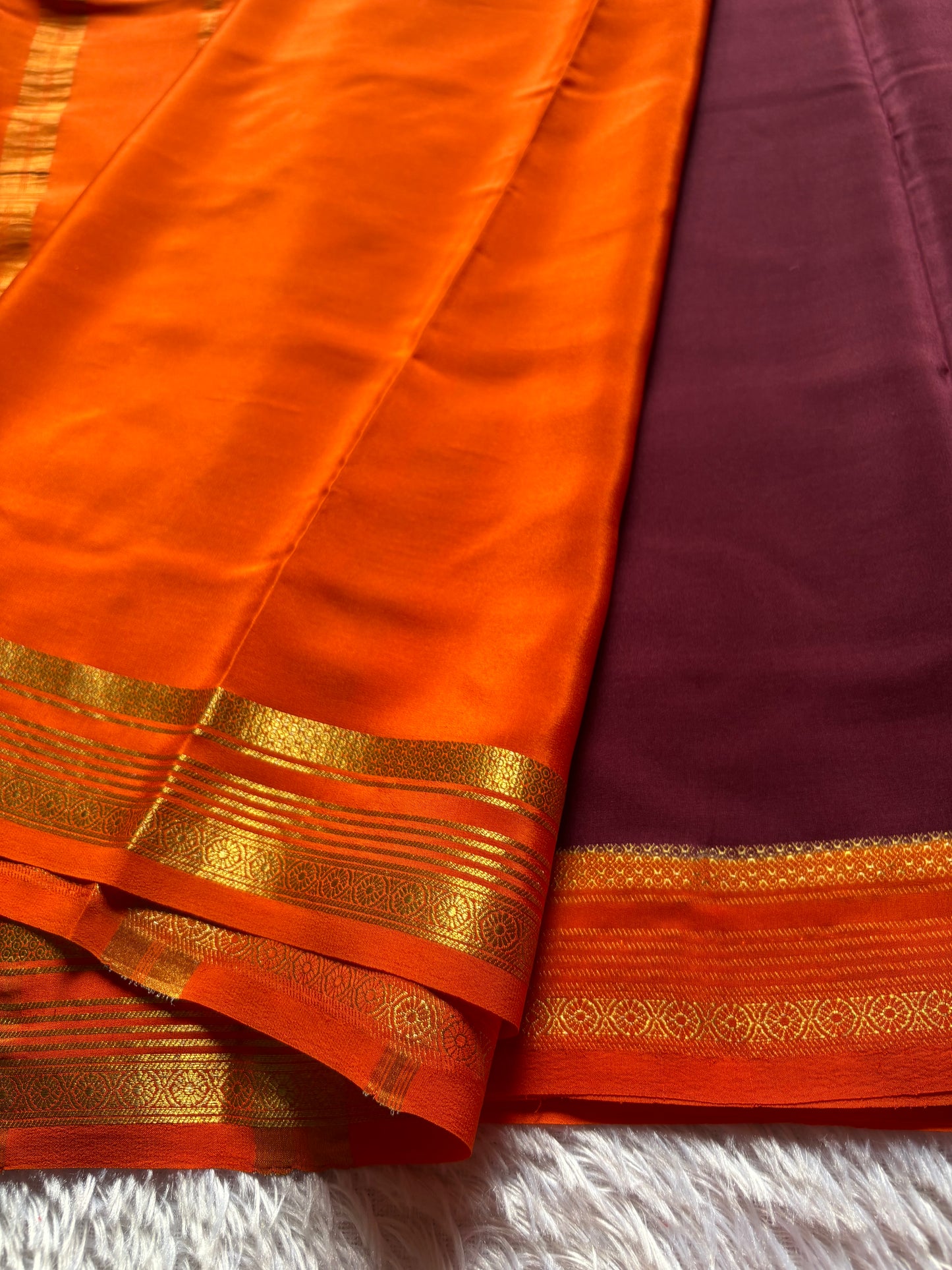 Bhoomi (2D) : Chocolate brown-orange