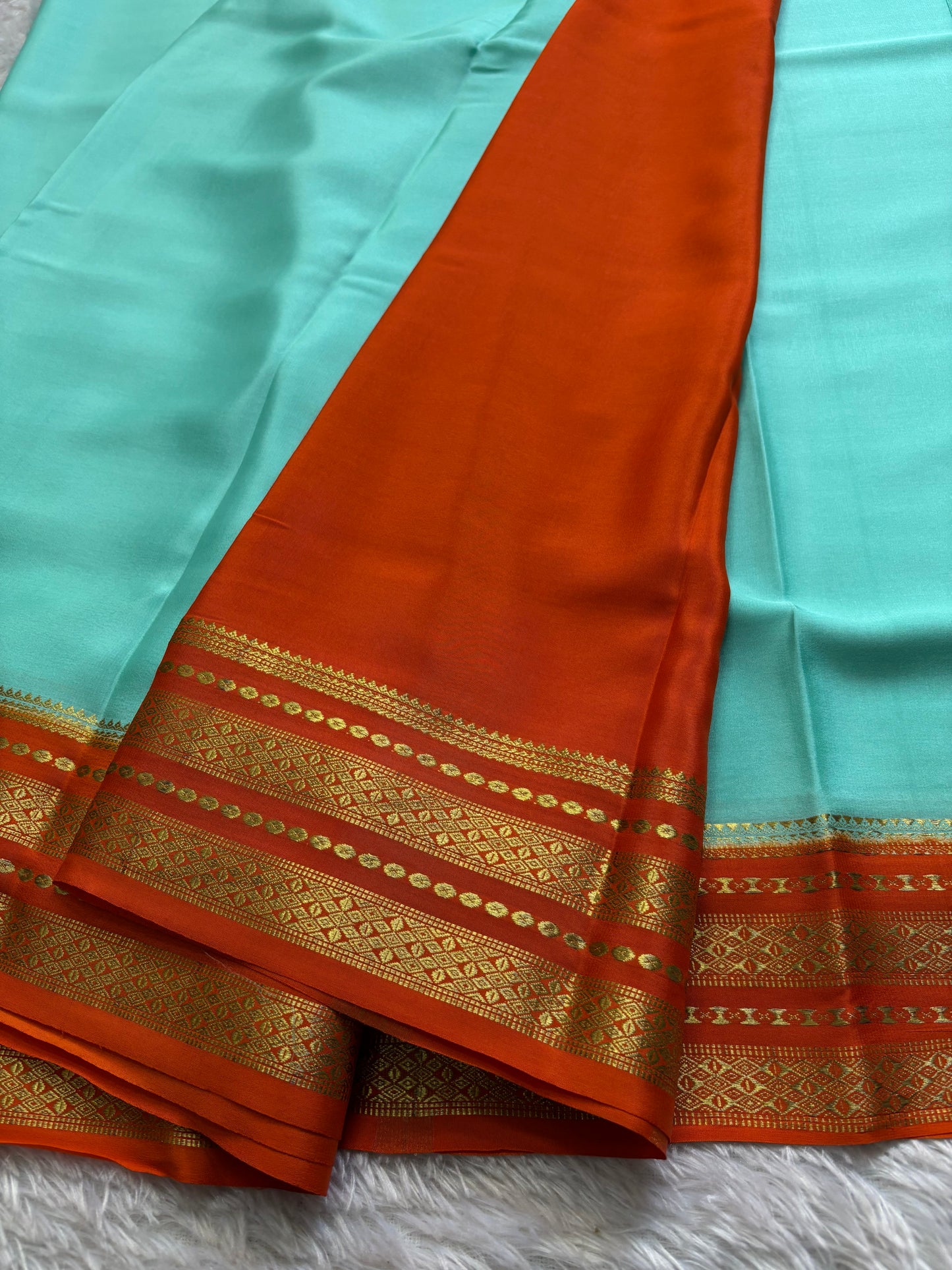 Sumana (2D) : Aqua blue-dark orange