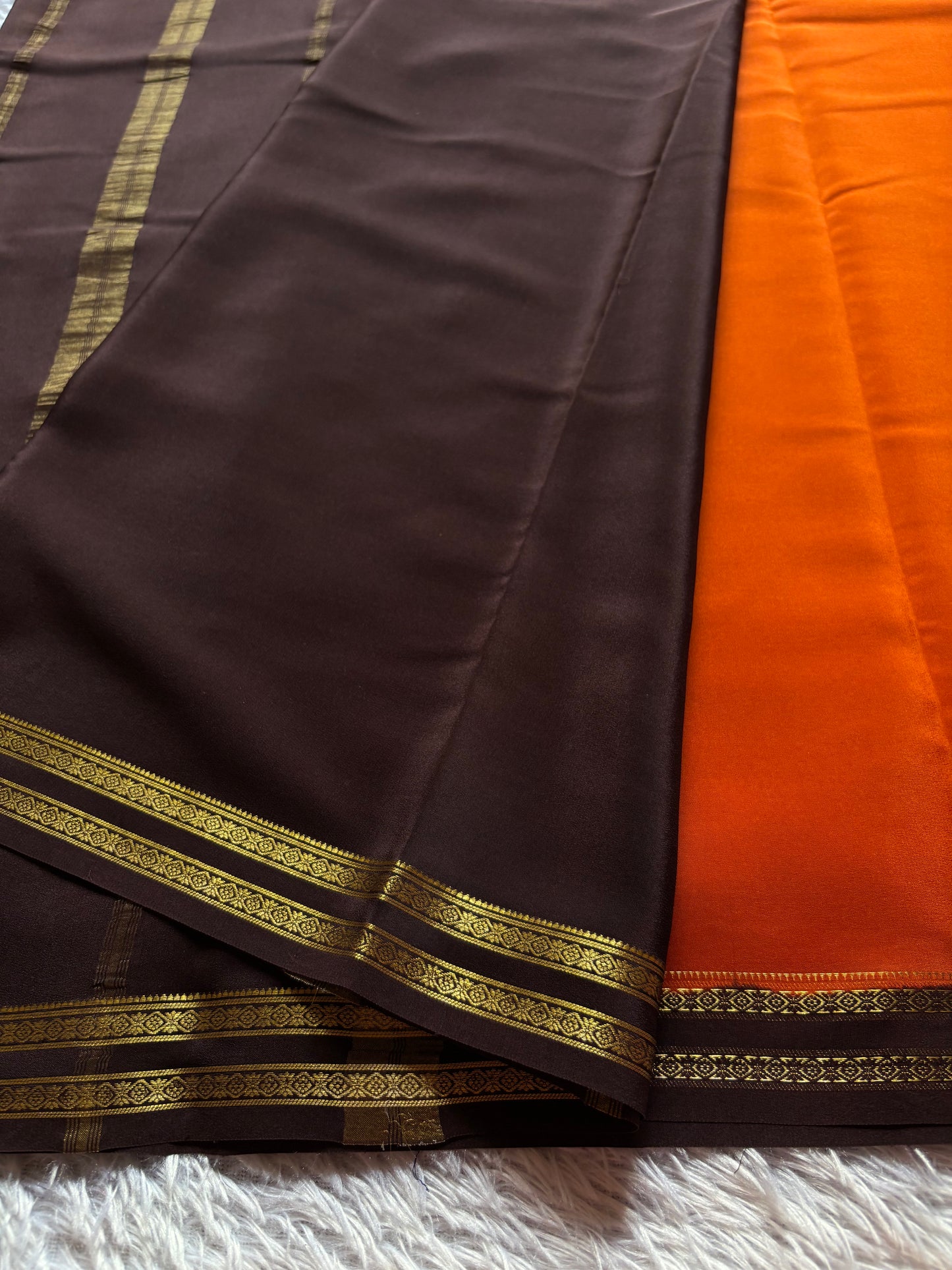 Surabhi (2D) : Rust orange-chocolate brown