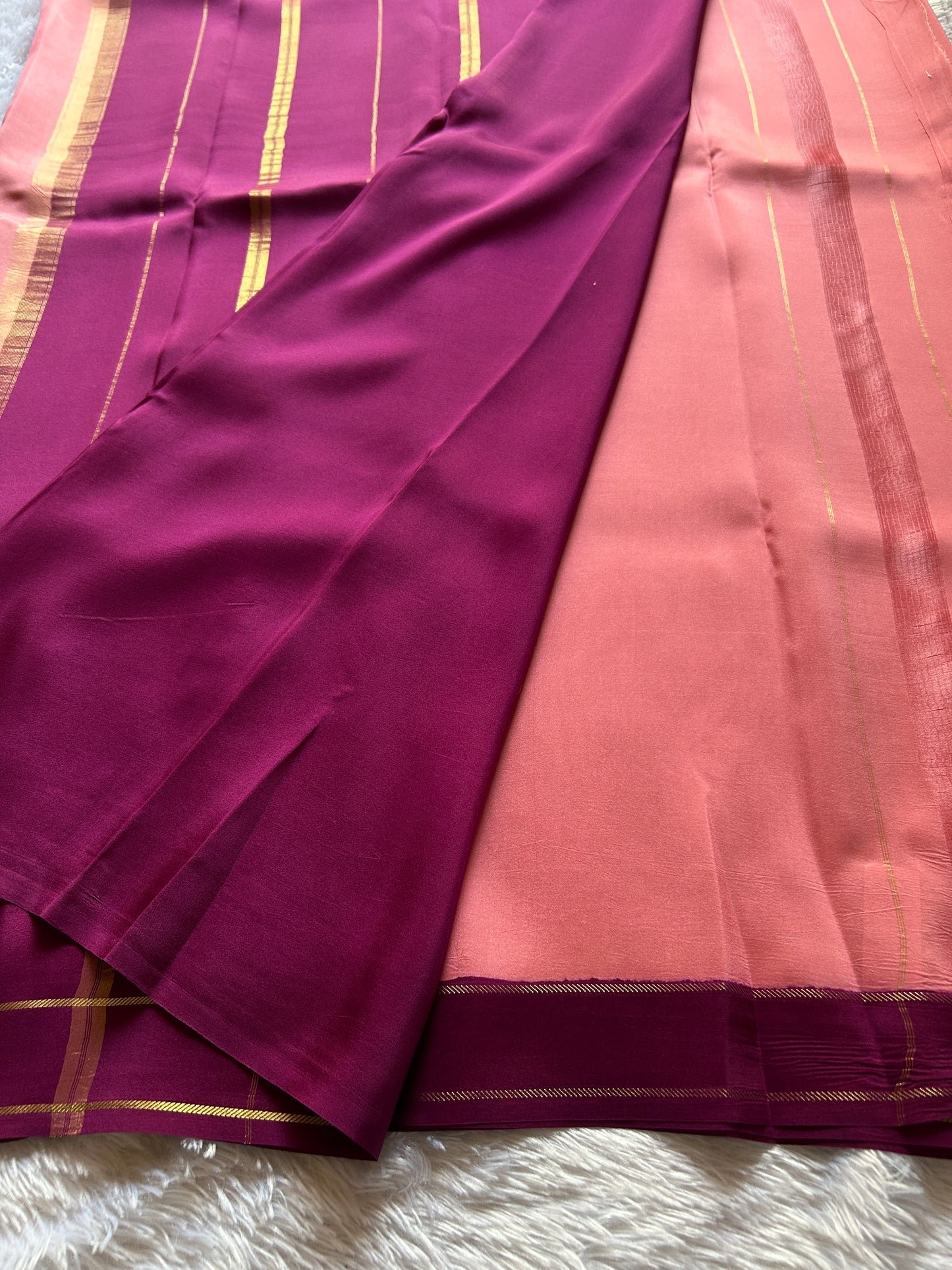 Rekha (2D) : Peach-magenta