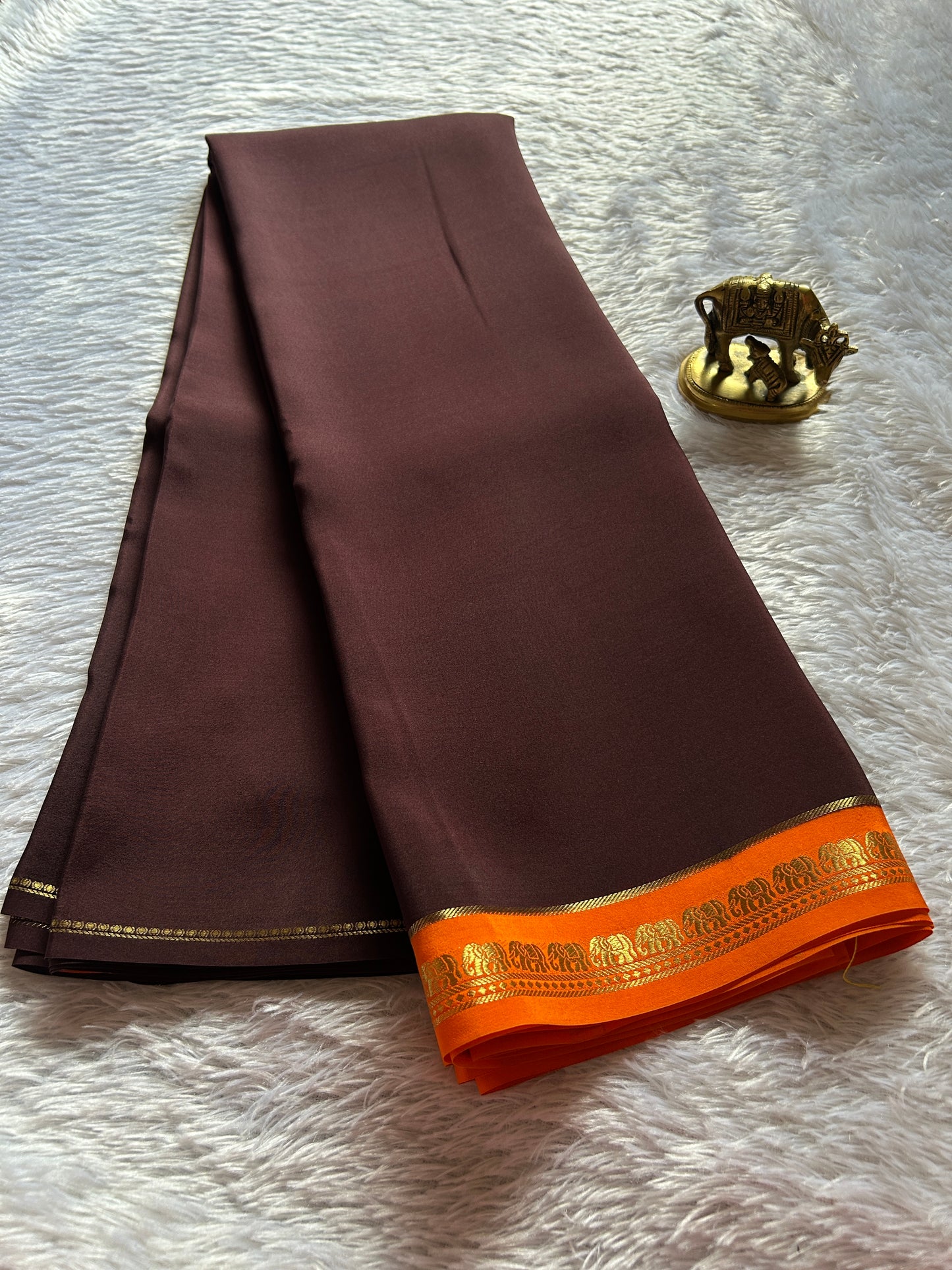 Gowri (2D) : Chocolate brown-orange