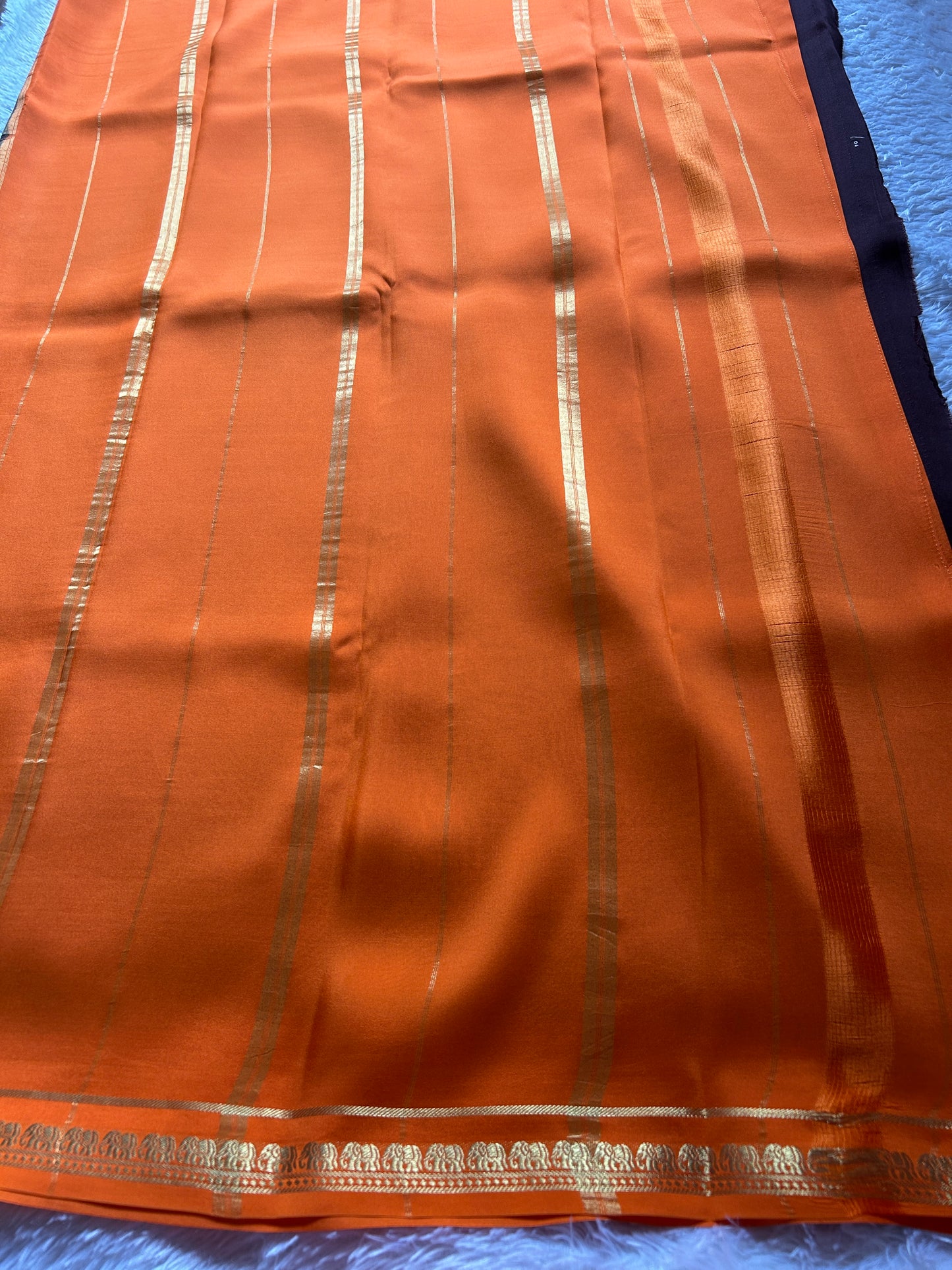 Gowri (2D) : Chocolate brown-orange