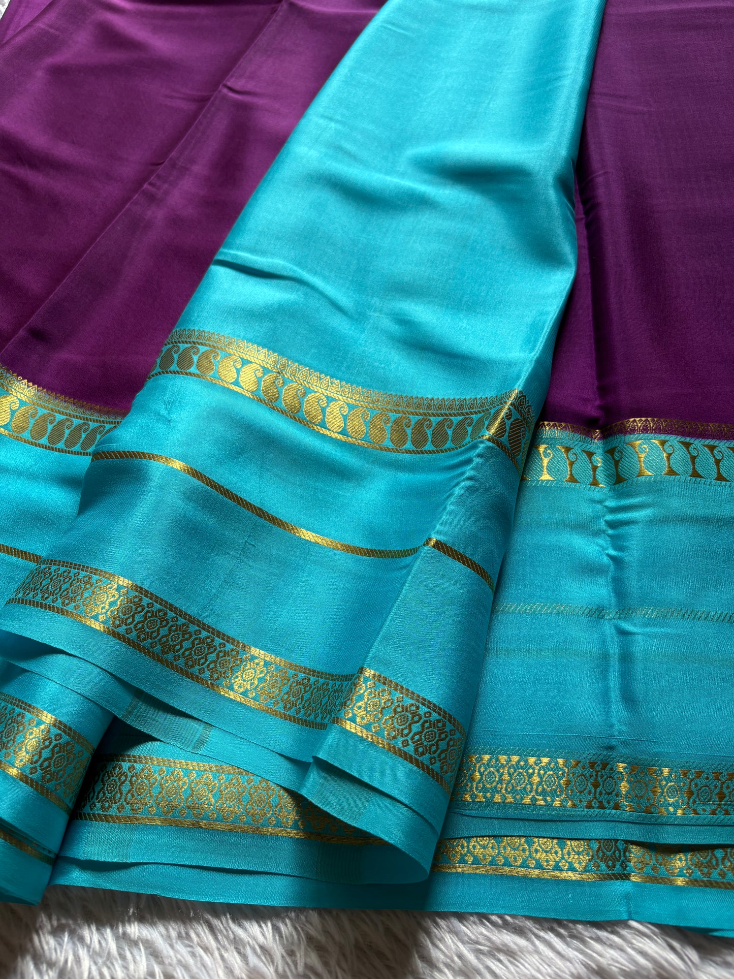 Malini (2D) : Purple-ananda blue