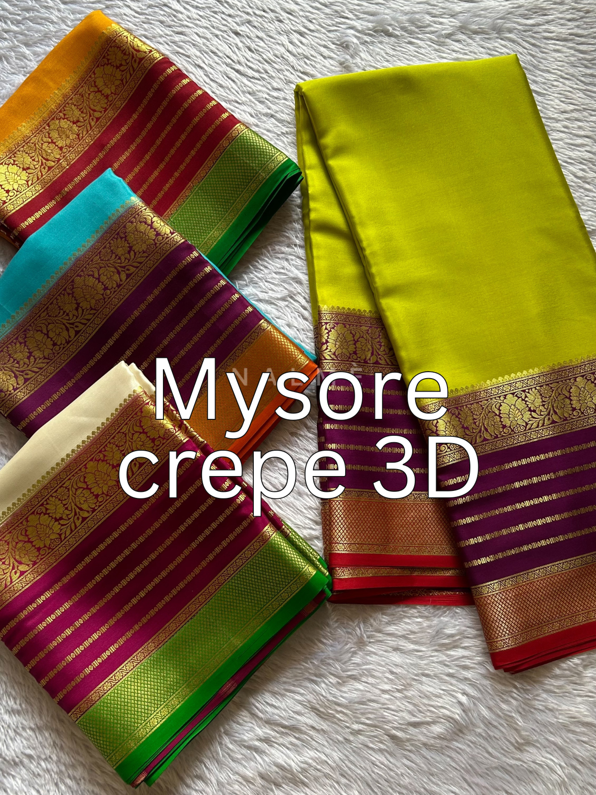 Mysore crepe contrast 3D